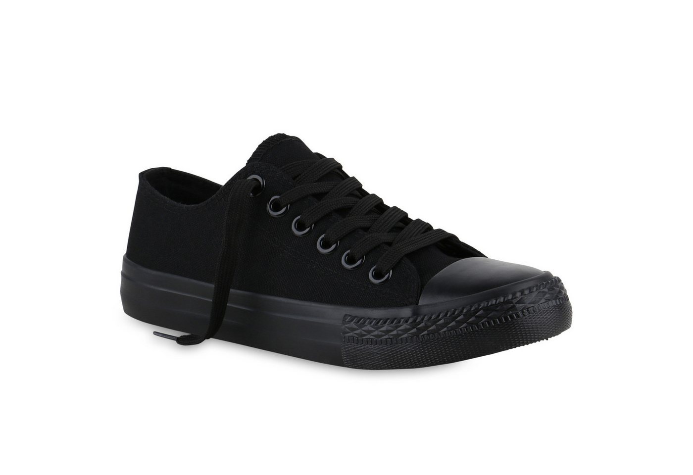 VAN HILL 841314 Sneaker Damen Sneaker Low Schnürer Bequeme Basic Stoff Freizeit