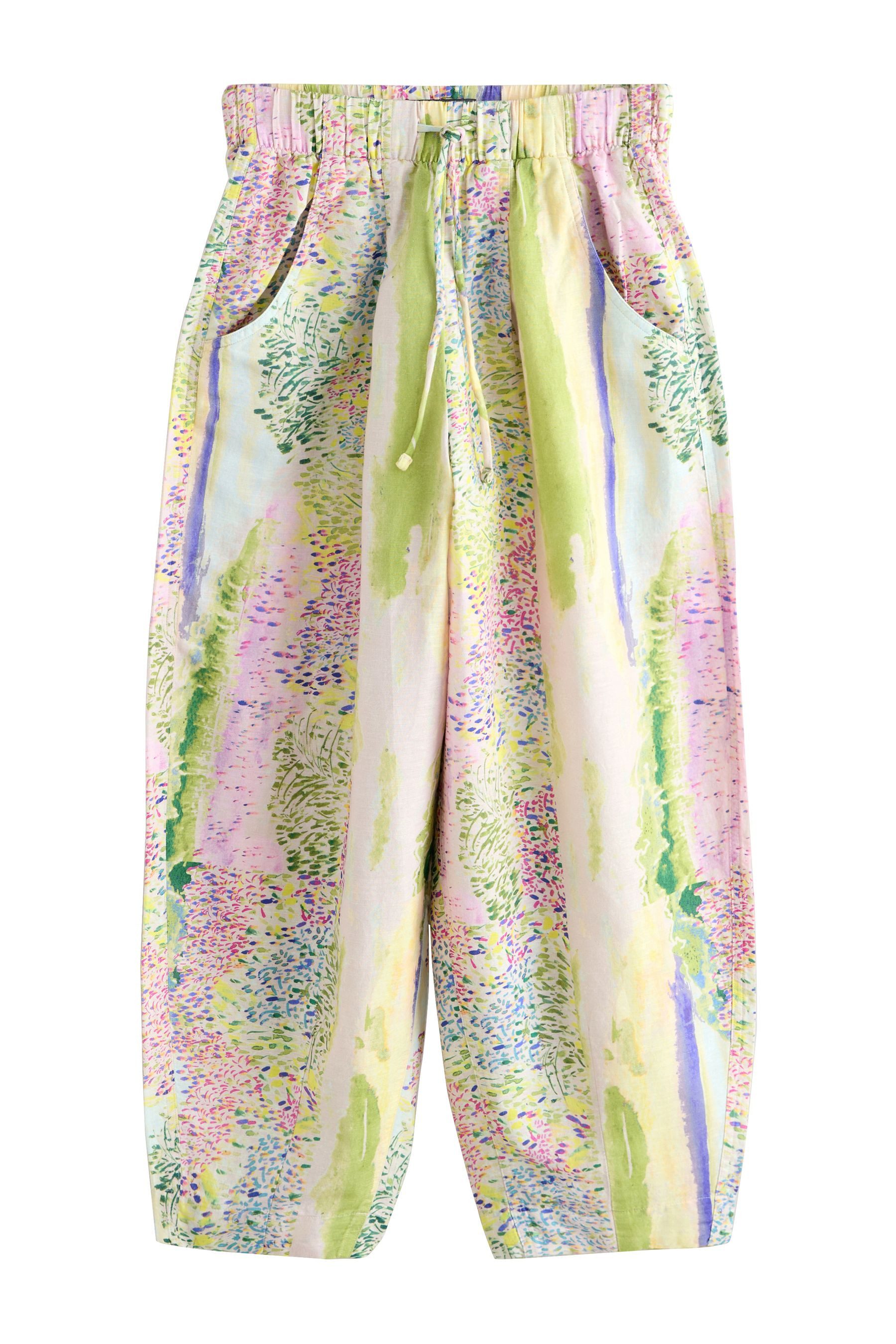 Leinenhose National Trust Hose mit Barrel-Schnitt