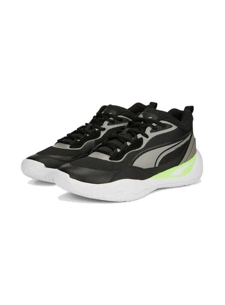 Hallen-Indoorschuhe Playmaker Pro schwarz/limegrün Herren Badmintonschuh