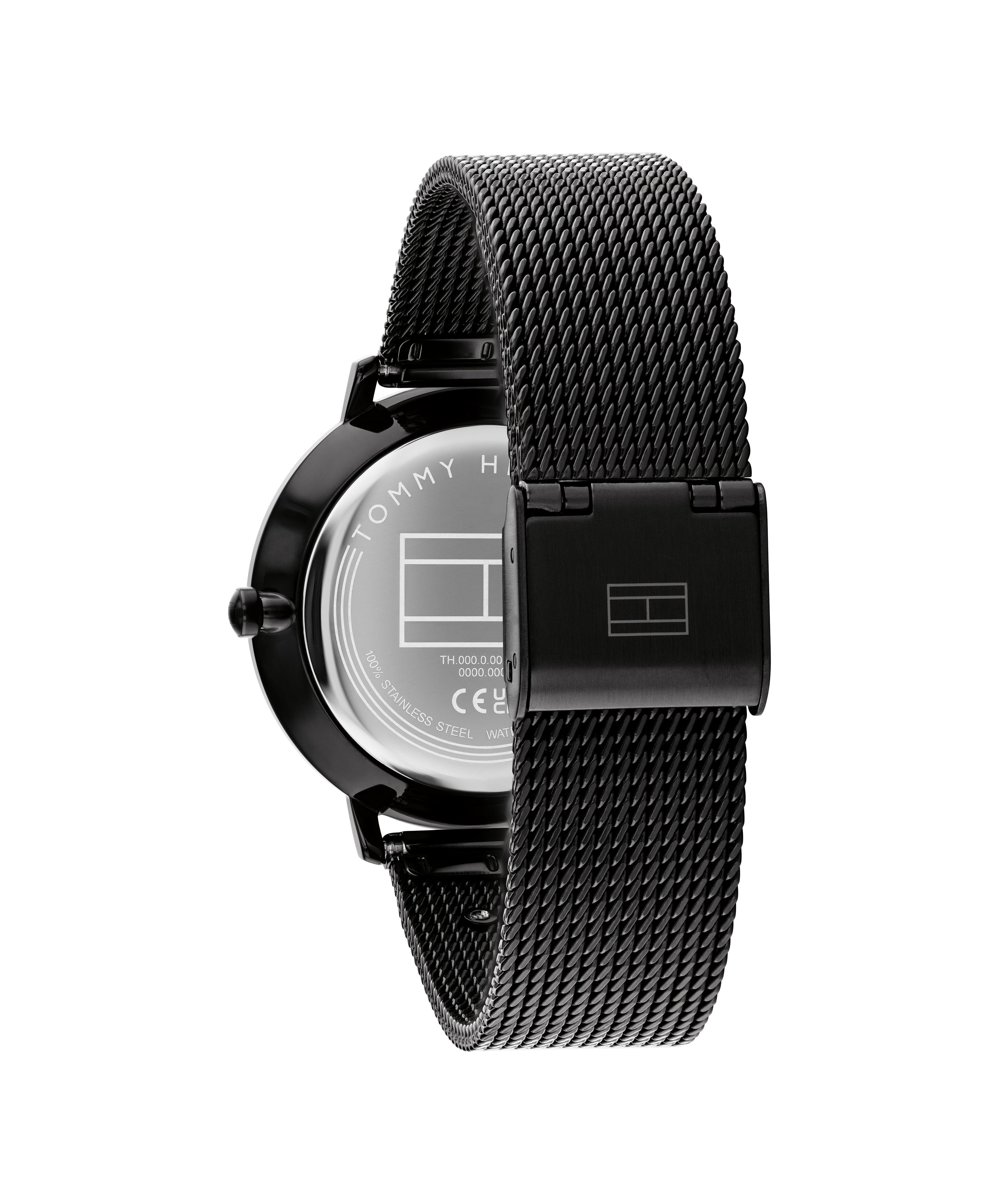 Tommy Hilfiger Multifunktionsuhr Tea 1782882, Quarzuhr, Armbanduhr, Damenuhr, Edelstahlarmband, analog