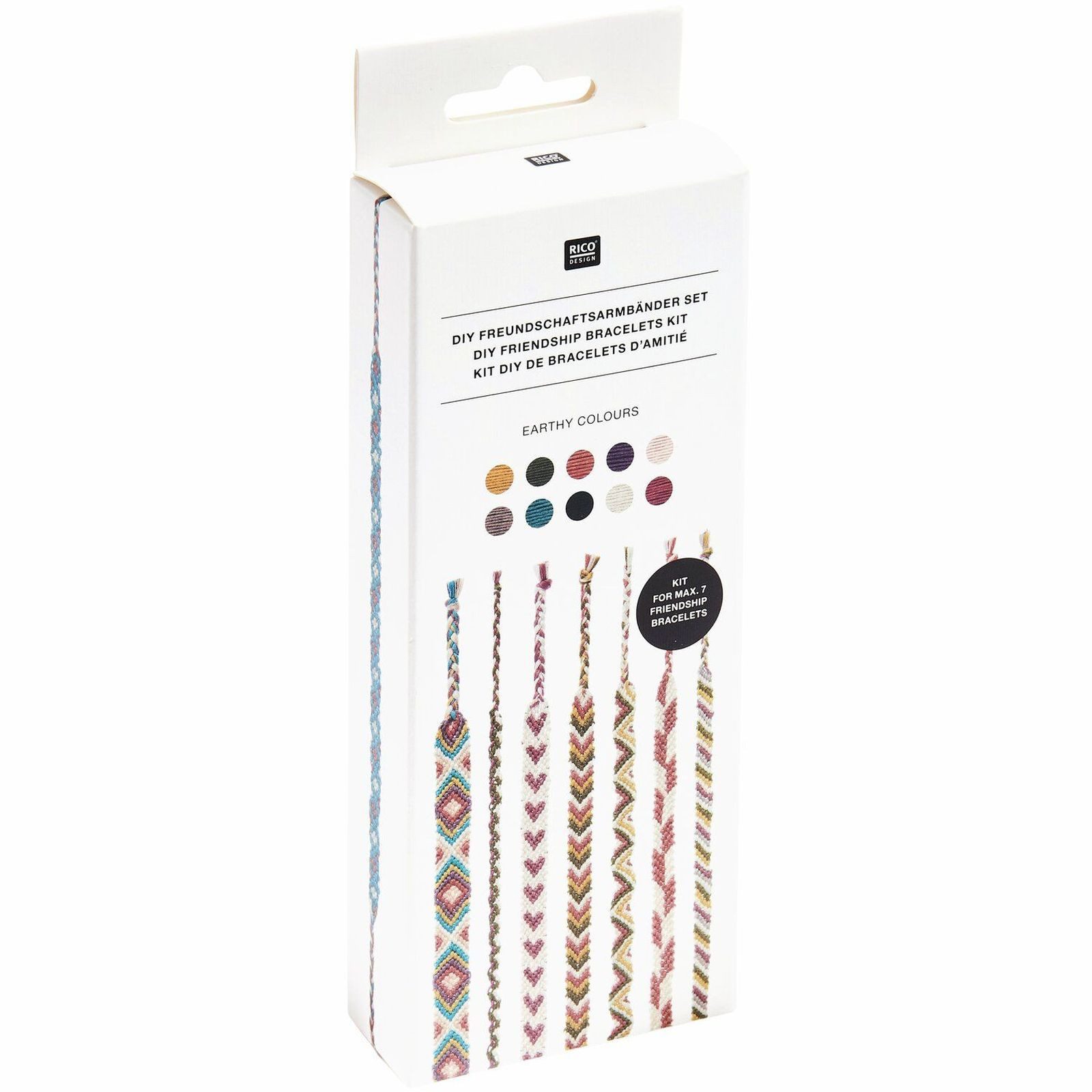 Rico Design Kreativset DIY-Freundschaftsarmband-Sets, 100% Baumwolle