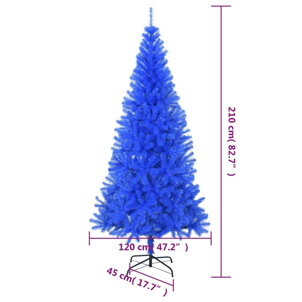 210 Blau Ständer Künstlicher cm Weihnachtsbaum mit PVC furnicato