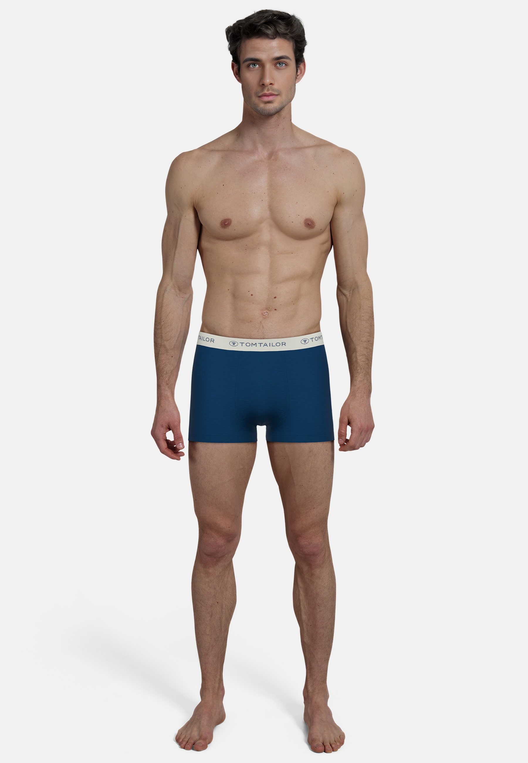 TOM TAILOR Boxershorts Longford (2er Pack) weich, bequem, eng, elastisch, Logobund, Baumwollmix