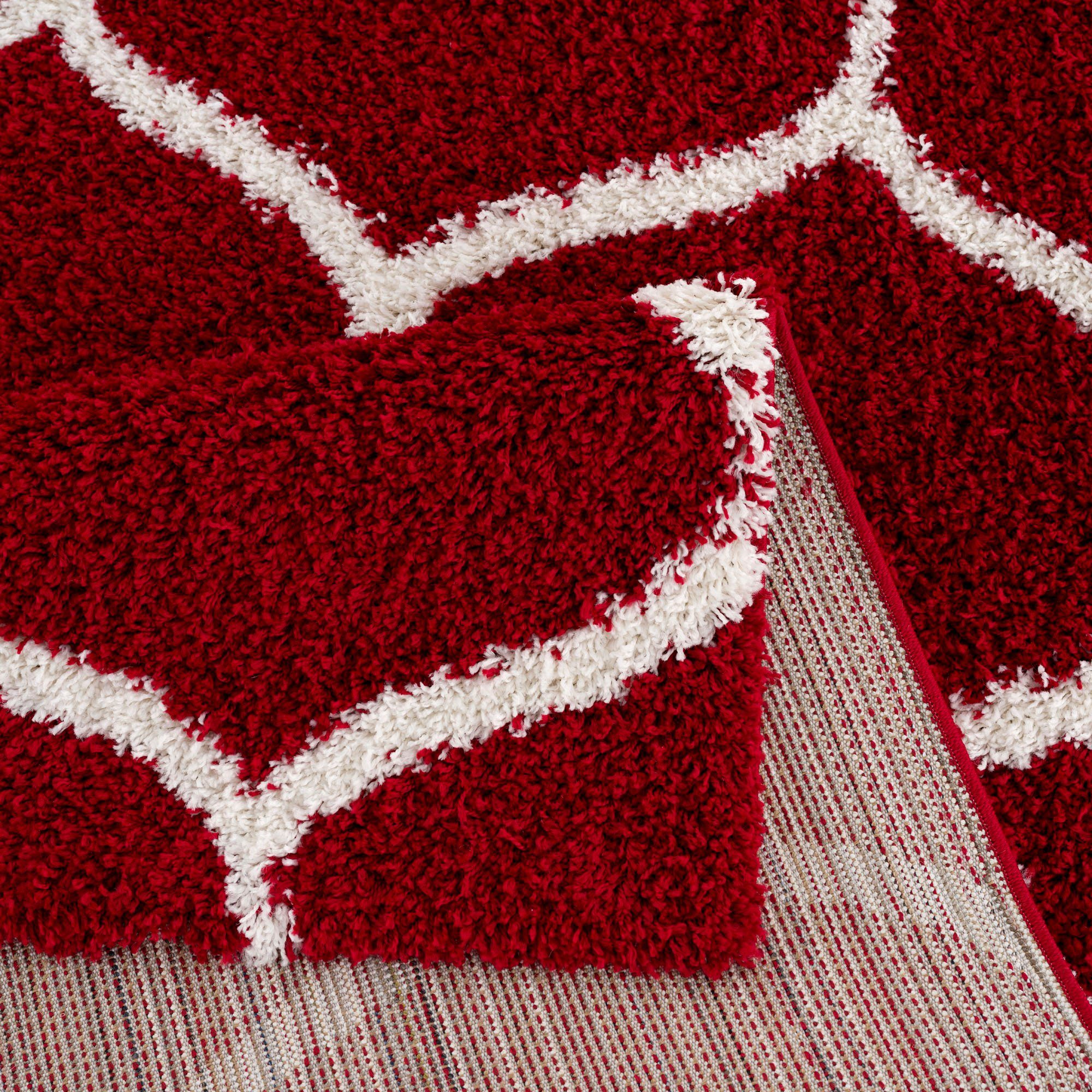 Sanat Hochflor-Teppich Madrid, rechteckig, Höhe: 30 mm, Wohnzimmer, Langflor, Shaggy Teppich