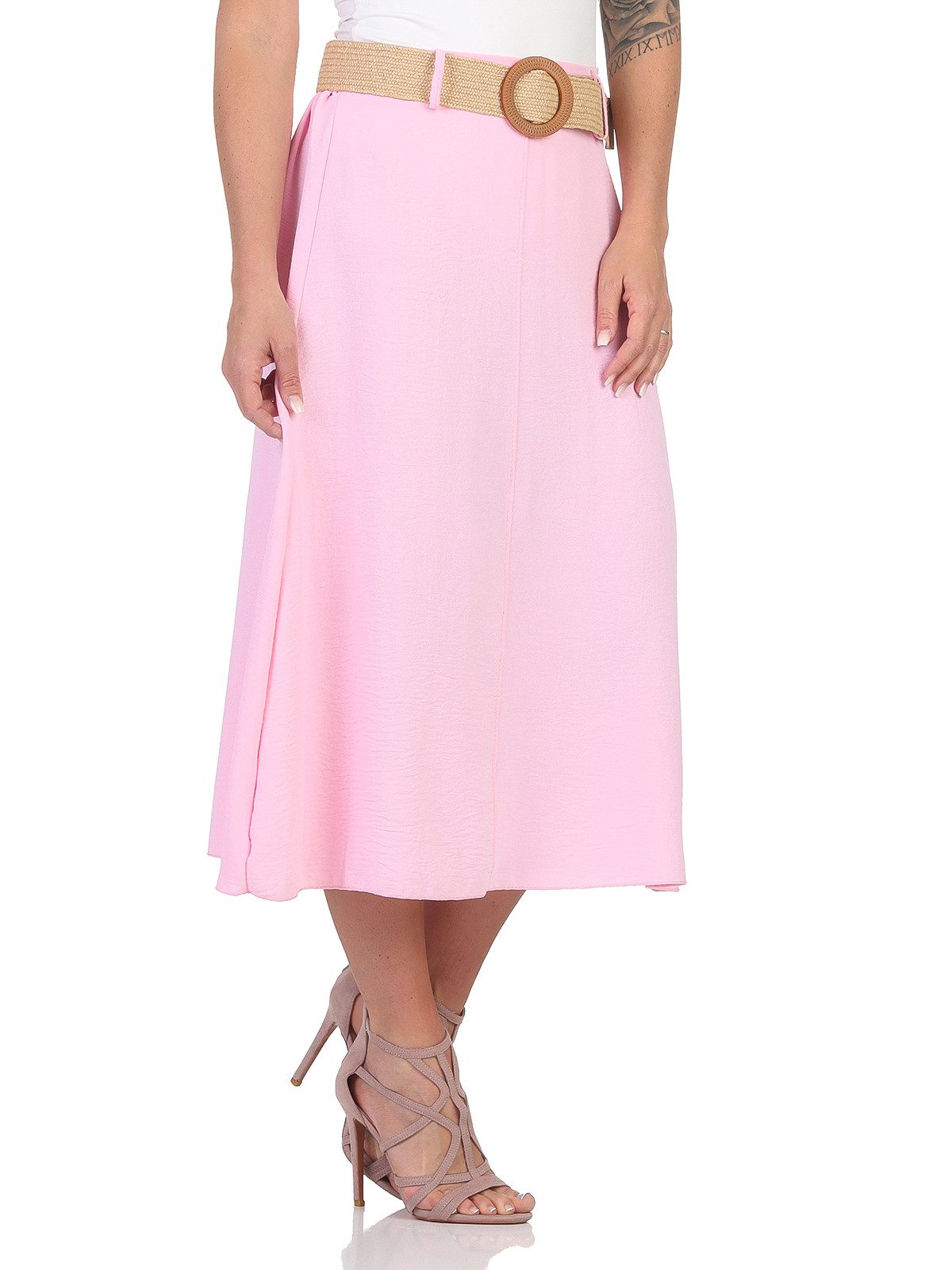 simaranda Sommerrock Damen Rock 2602 34-38 Rosa