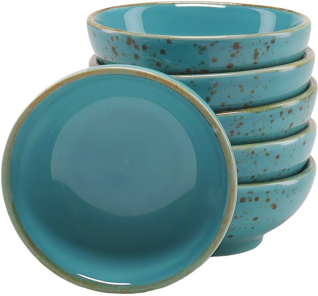 CreaTable Tapas-Schale NATURE COLLECTION, Steinzeug, (Set, 6-tlg), Snackschale, Dipschale, Servierschale, Ø 8 cm