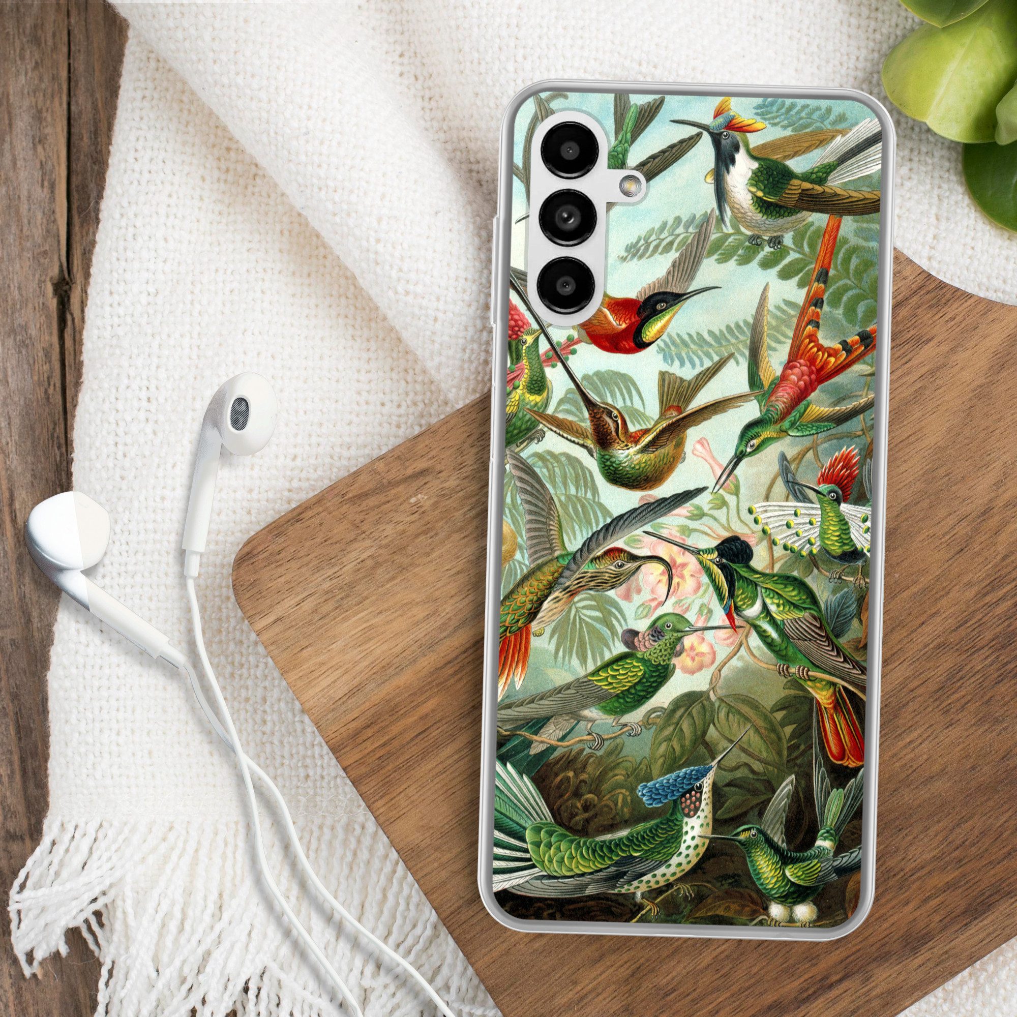 MuchoWow Handyhülle für Samsung Galaxy A04s Trochilidae - Alte Meister - Kunst, Handy Case, Silikon, Bumper Case Dünn