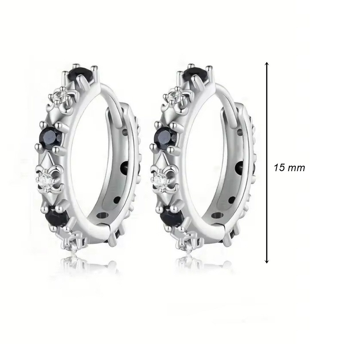 ELLAWIL Paar Creolen Ohrschmuck kleine Damenohrringe Zirkonia Creole mini Ohrcreolen (GESCHENKIDEE, Sterling Silber 925), inklusive Geschenkschachtel