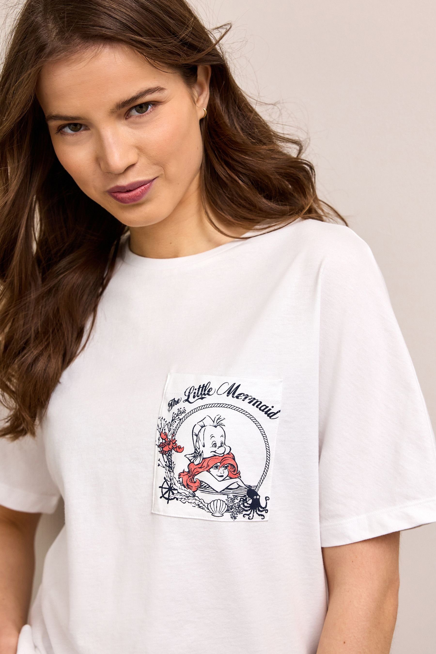 mit Little Mermaid Tasche T-Shirt (1-tlg) Next Lizenziertes T-Shirt