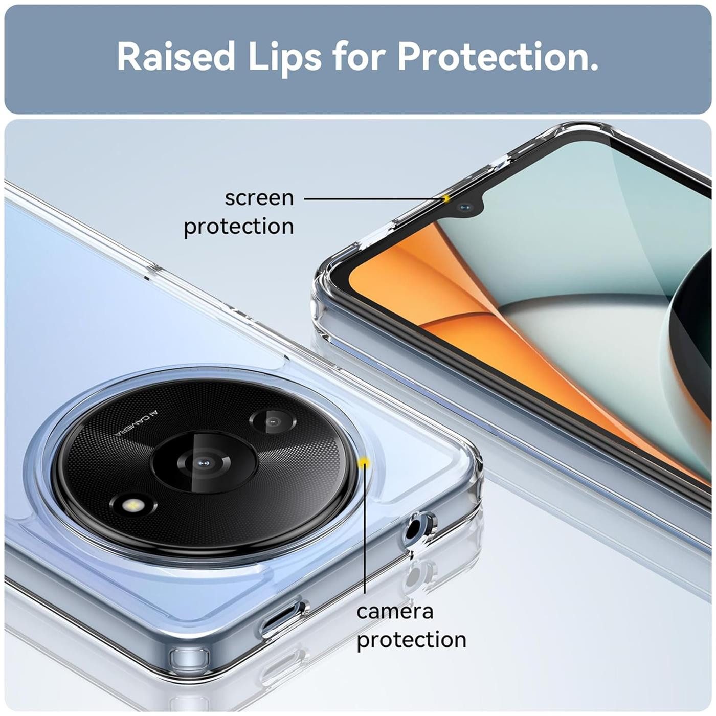 CoolGadget Handyhülle Transparent Ultra Slim Case für Xiaomi Redmi A3 6,71 Zoll, Silikon Hülle Dünne Schutzhülle für Redmi A3 Hülle