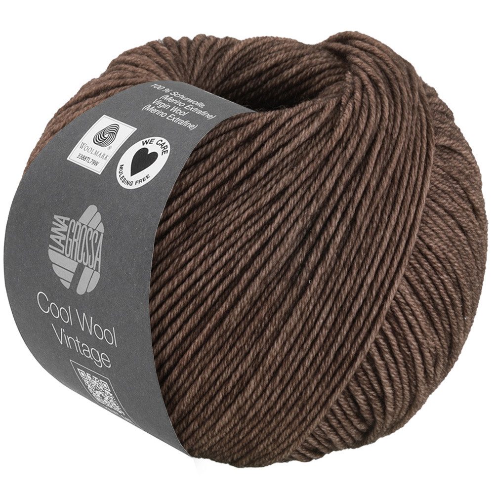 LANA GROSSA COOL WOOL VINTAGE Häkelwolle, 160 m (Ton-in-Ton gefärbte Merinowolle in Vintage-Optik), 50 g