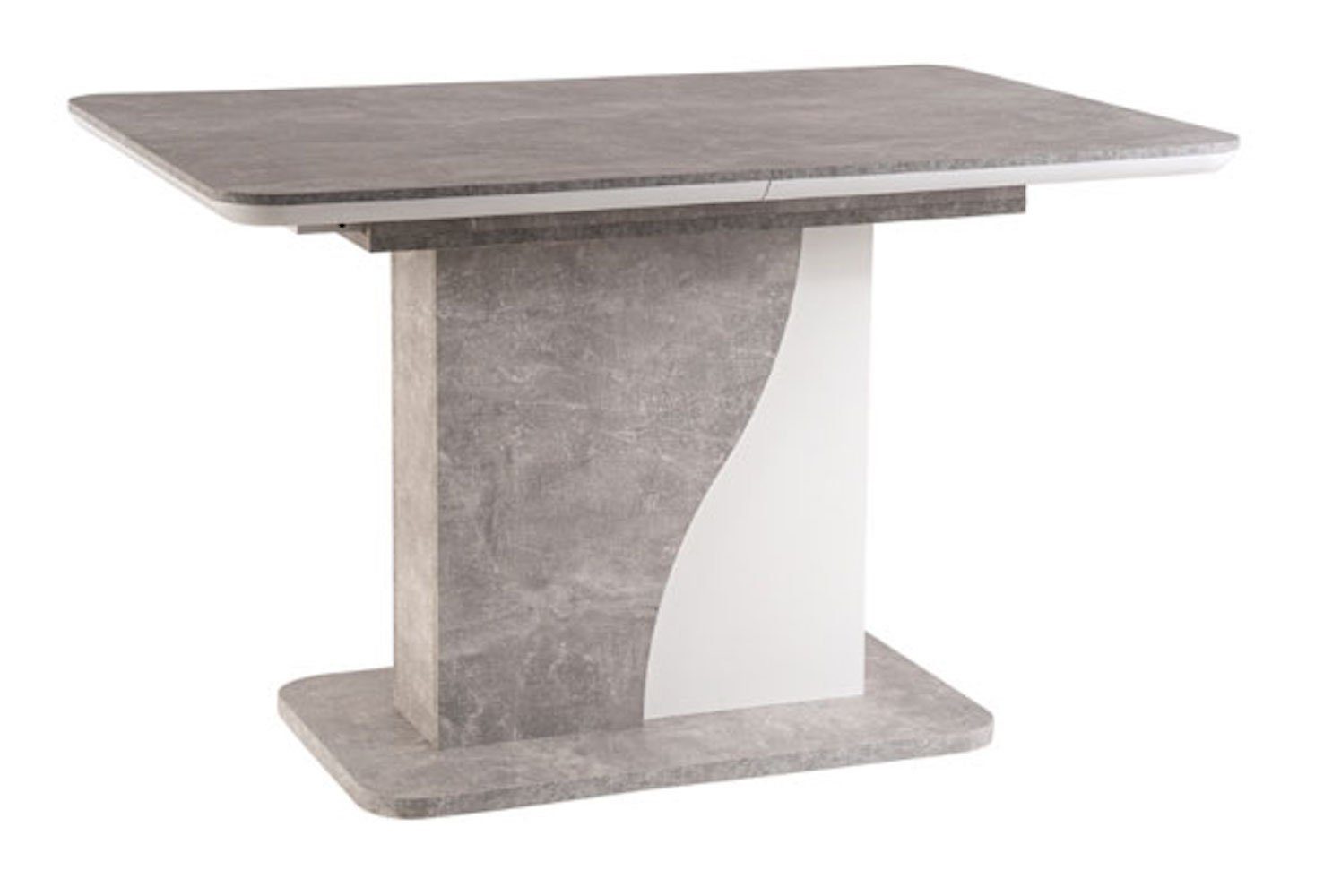 Feldmann-Wohnen Esstisch Syriusz, 120-160x80x76cm beton weiß ausziehbar