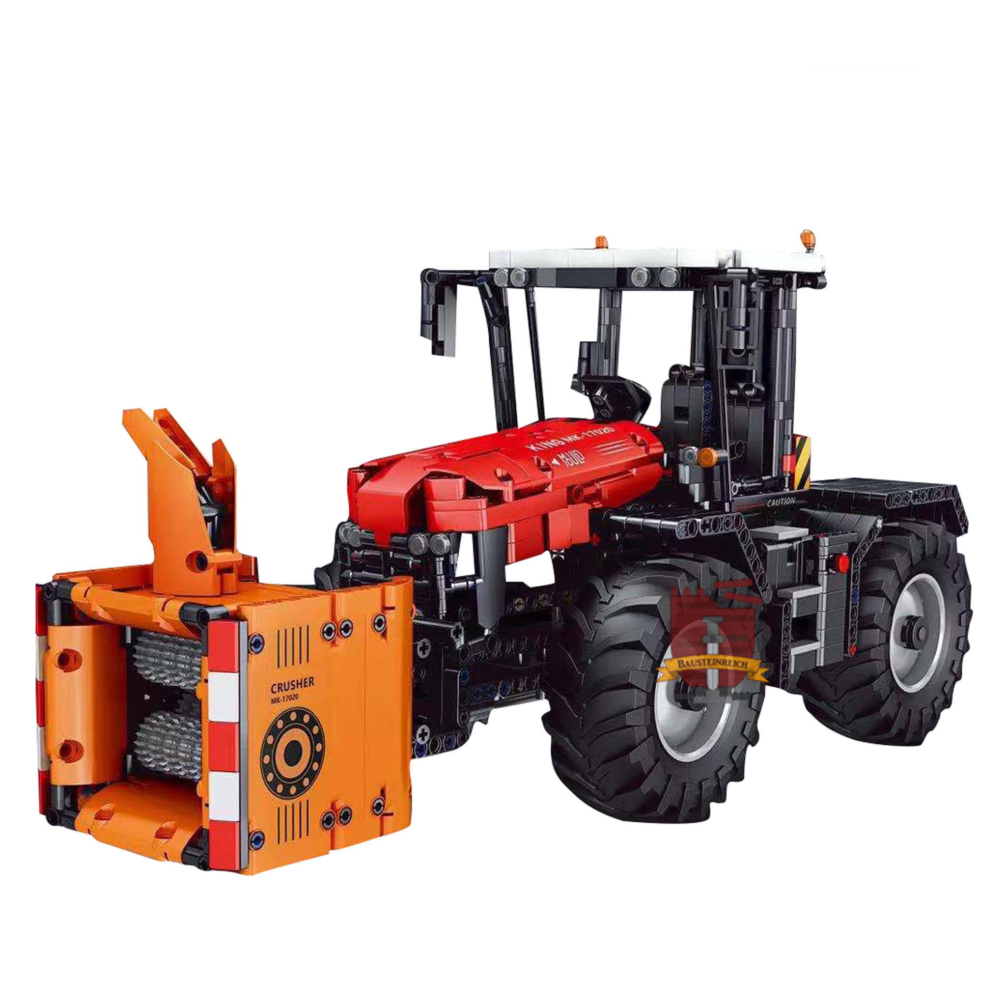 Mould King 17020 - roter Traktor mit Schneefräse (Mould King) Klemmbausteine Spielbausteine, (2716 St)
