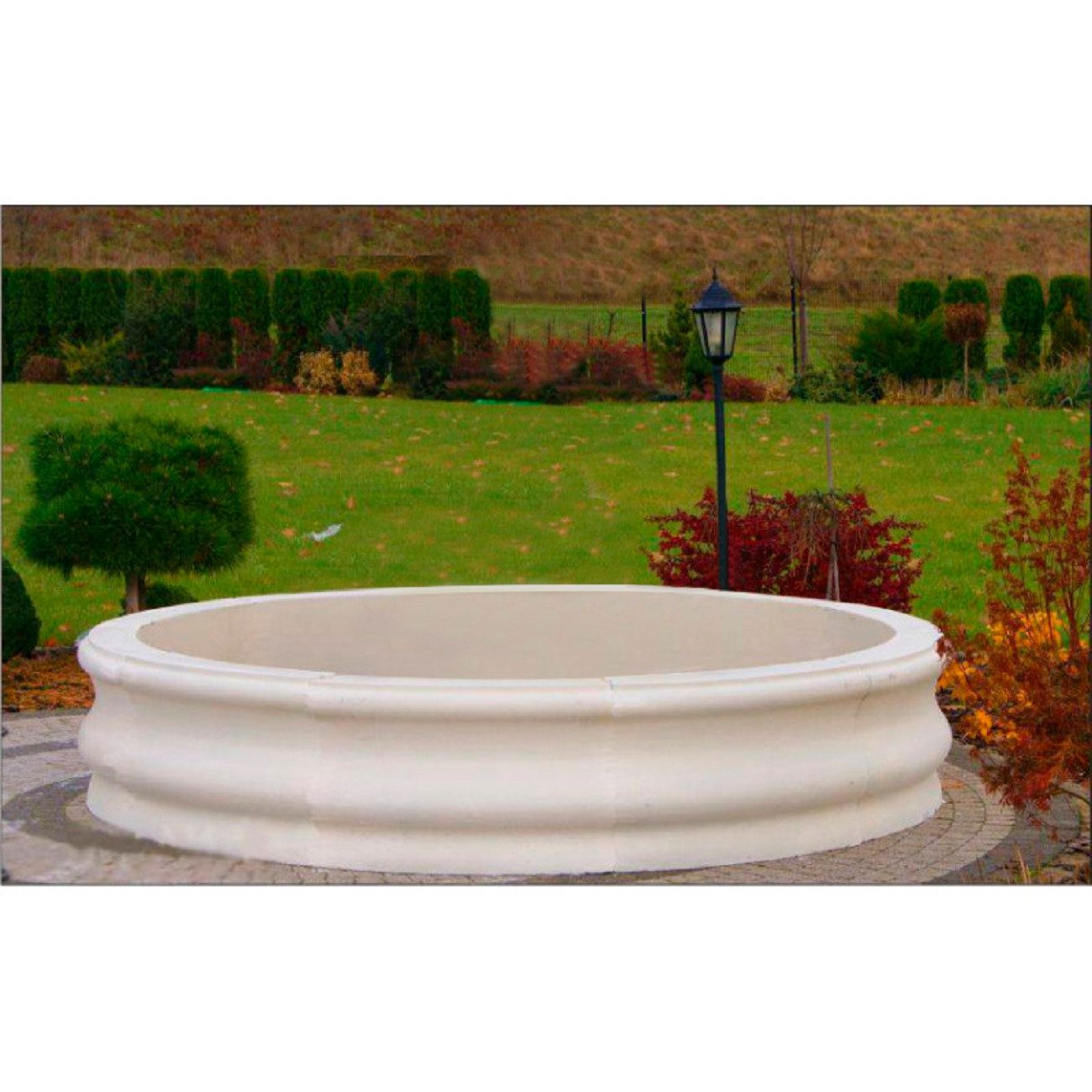 Xlmoebel Gartenbrunnen Eleganter Zierbrunnen mit Teich und Skulptur aus hochwertigem Material, (Artikel OCZKO MODICA), Hergestellt in Europa