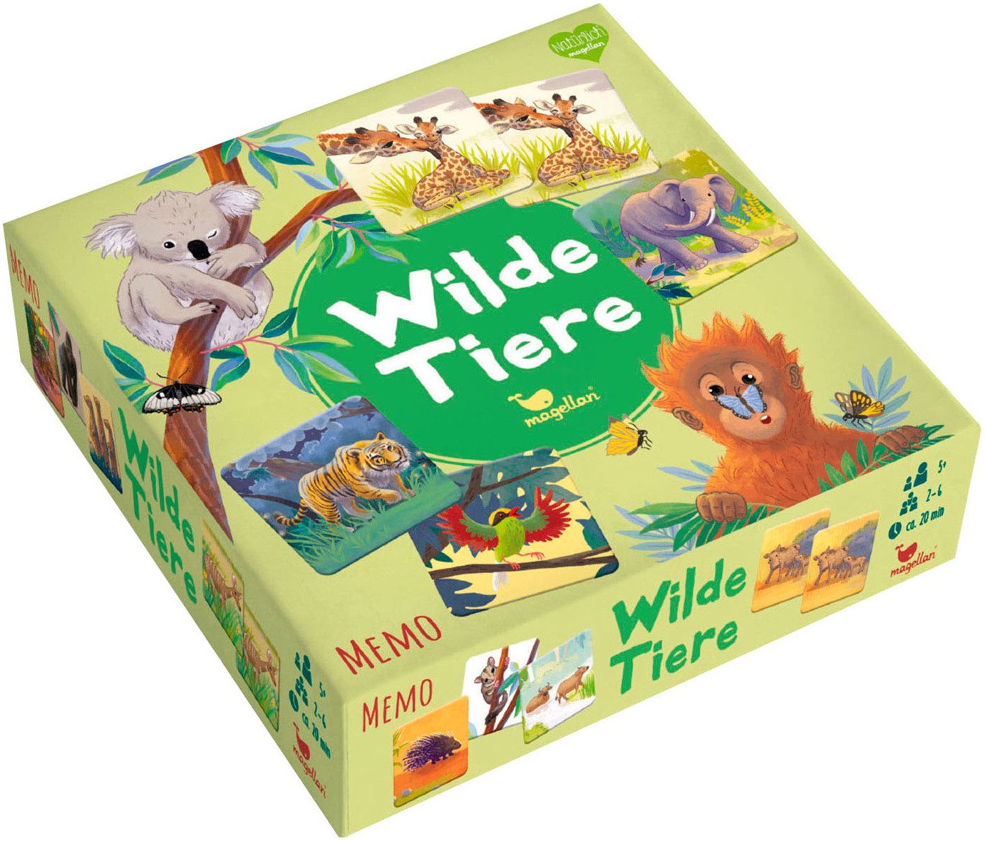 Magellan Spiel Wilde Tiere - Memo, Kinderspiel, Made in Germany