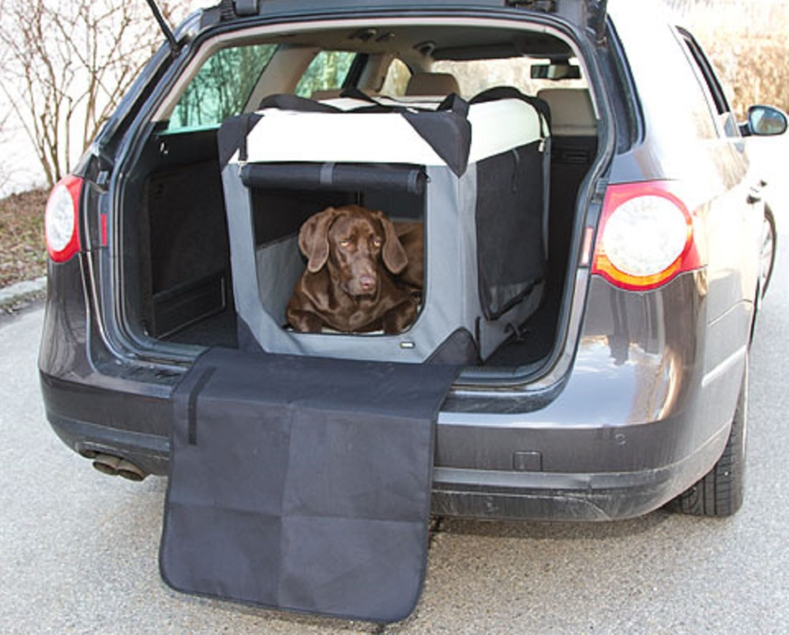 Kerbl Tiertransportbox Kerbl Transportbox Journey 81x58x58cm grau/beige 80598