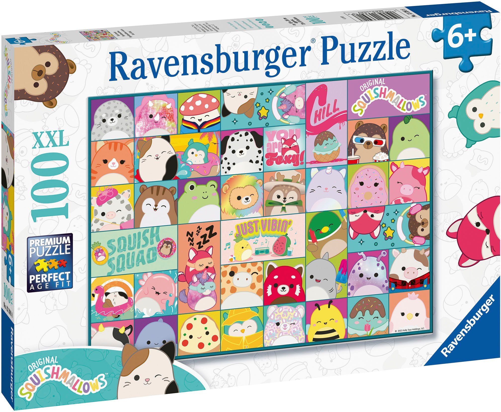 Squishmallows, Ravensburger Puzzle 100 Puzzleteile bunte Viele Squishmallows,