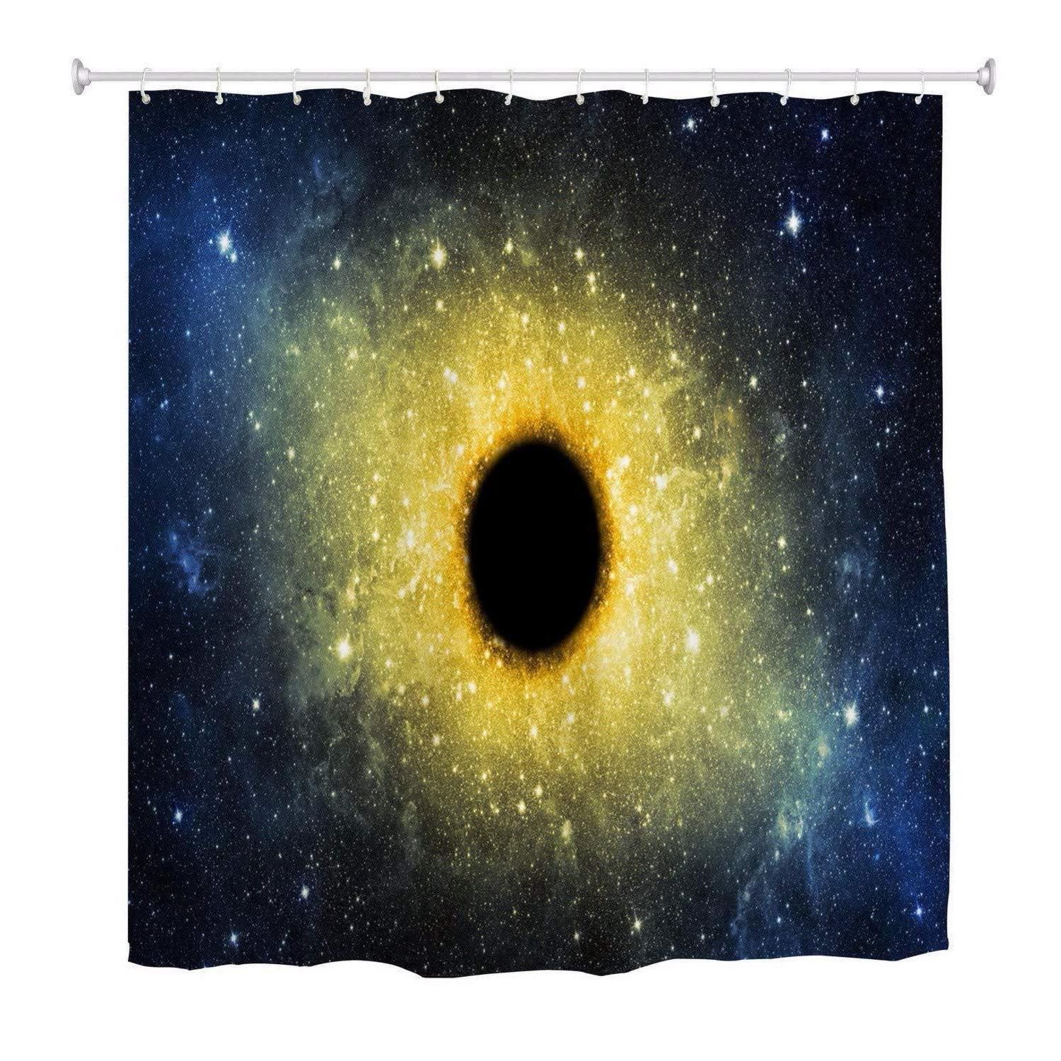 LuxusKollektion Duschvorhang Duschvorhang Gelbe Sterne 180x200cm Breite 180 cm