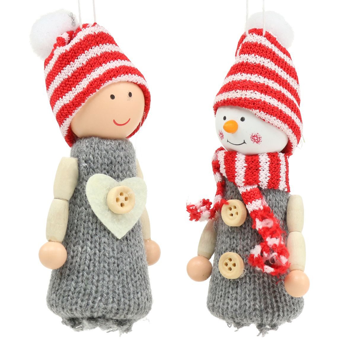 Florists Products Weihnachtsmann Weihnachtsdeko Figuren Set 6 Stk - Schneemann & Menschen