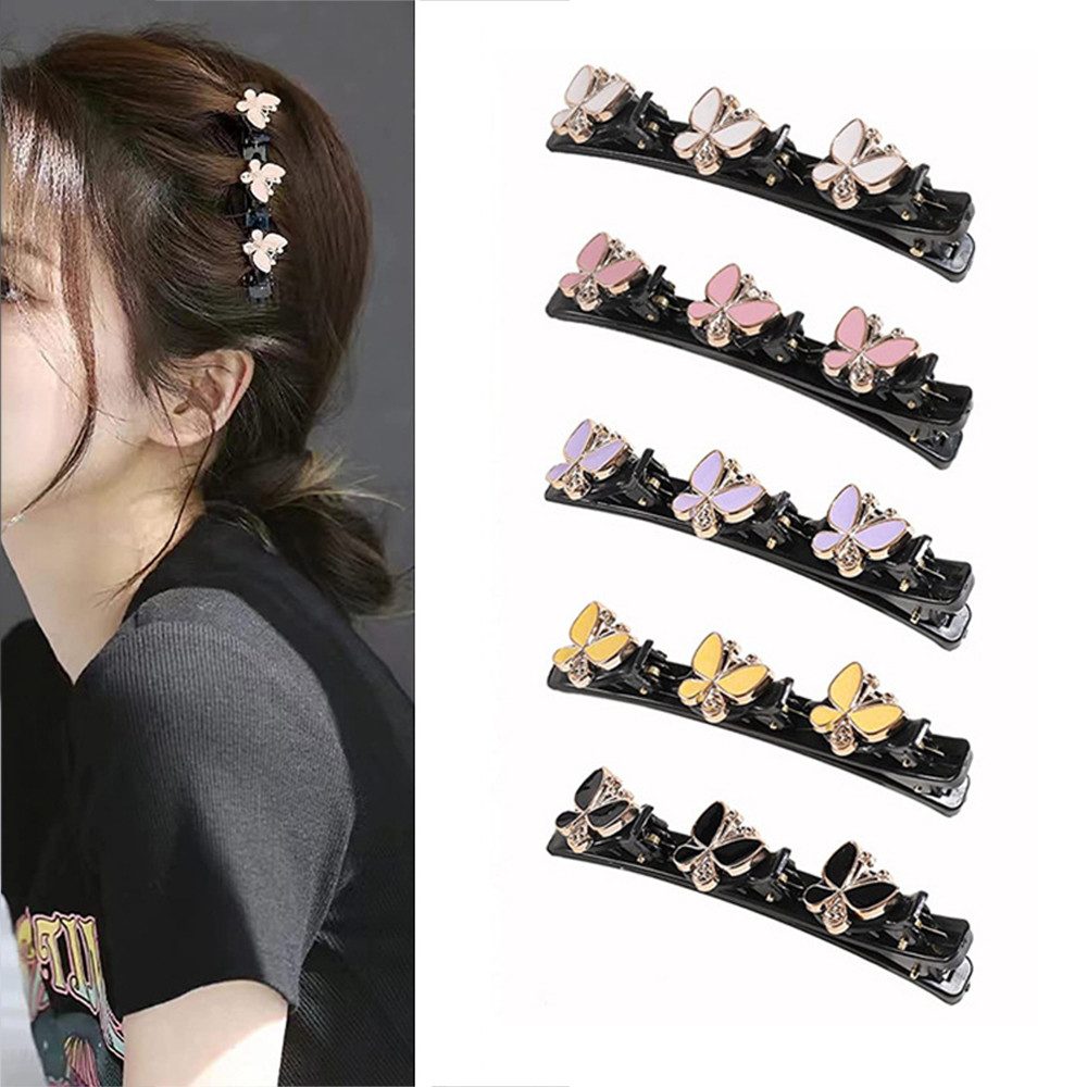 Haarspange 5 Stück Hair Clip, Haarspange mit kristall Schmetterling