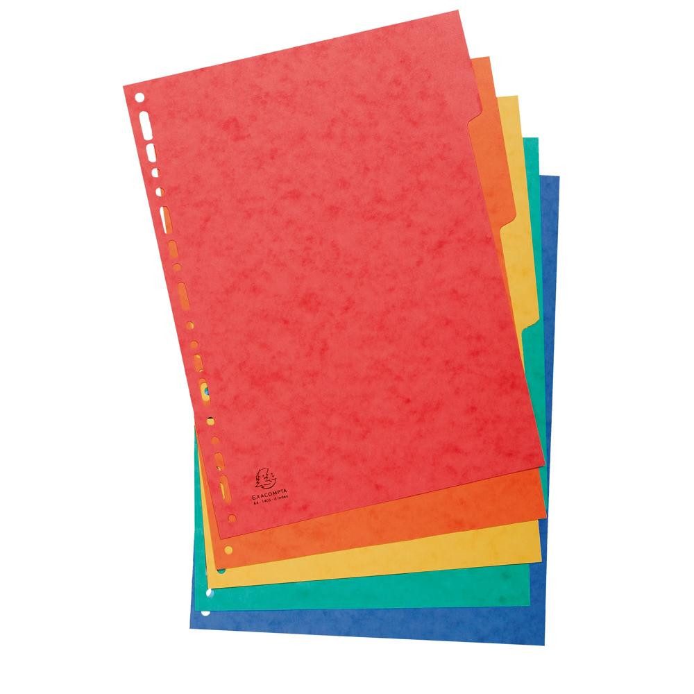 EXACOMPTA Aktenordner Exacompta Farbregister A4 5-tlg. blanco EXACOMPTA 1405E