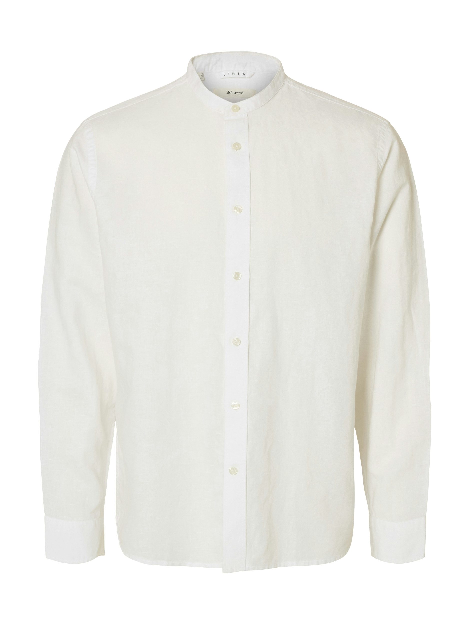 SELECTED HOMME Langarmhemd SLHREGCLAY LINENBLEND LS SHIRT BAND