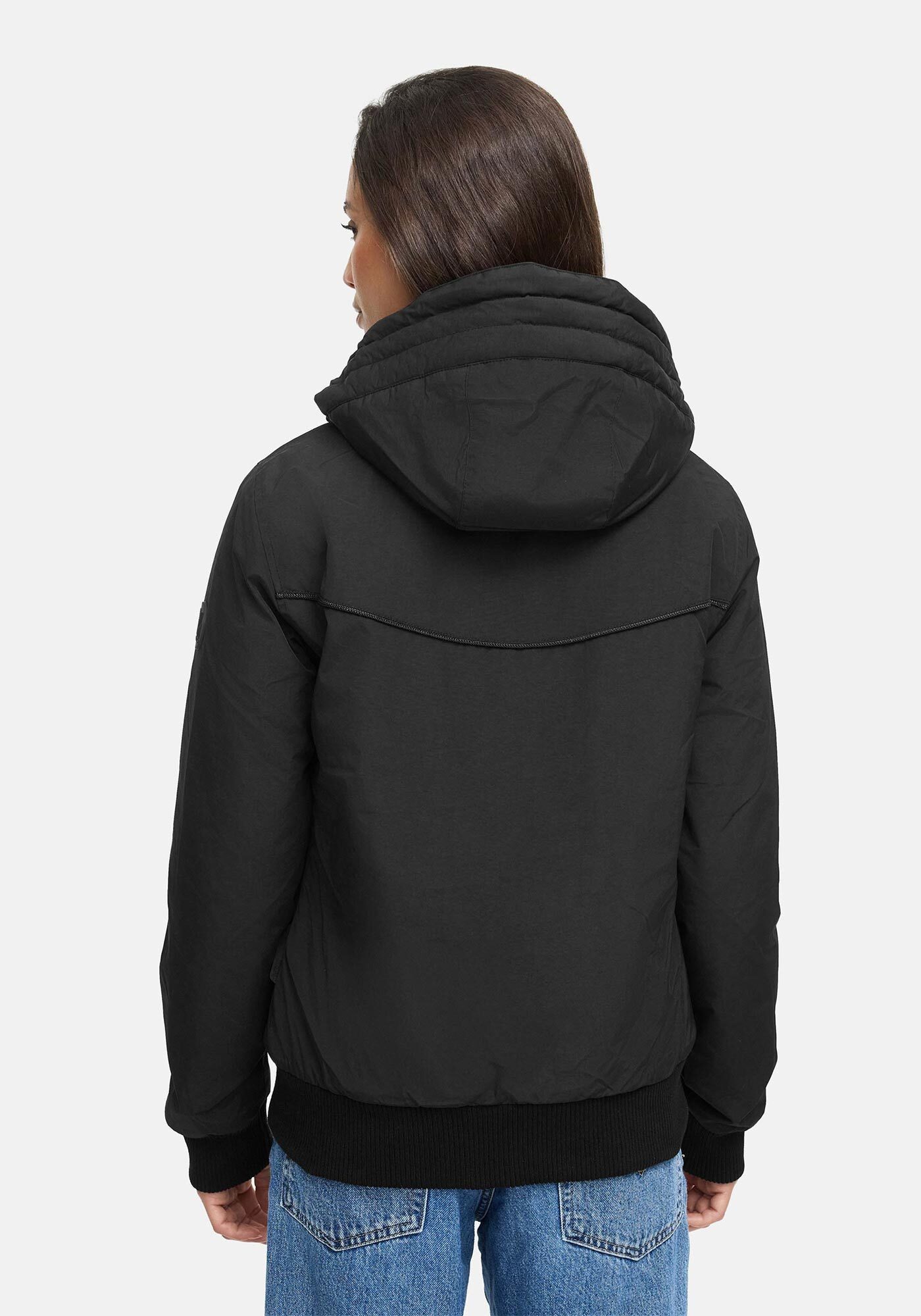 Marikoo Winterjacke Mooni 16 Gefütterte Übergangsjacke mit Kapuze und Kordelzug