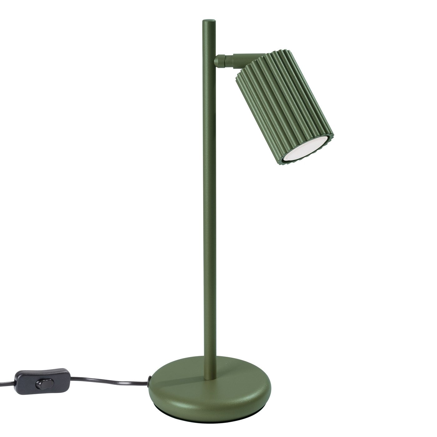SOLLUX lighting Schreibtischlampe Tischlampe Karbon Olivgrün, Nicht enthalten