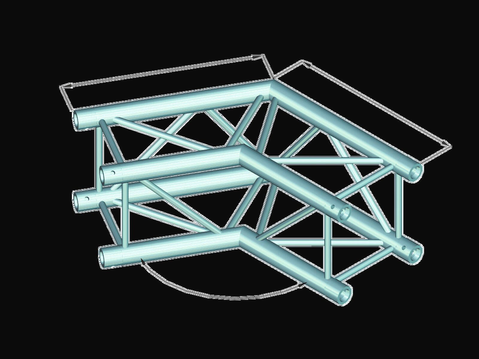 Thumbnail - Alutruss Rahmentraverse ALUTRUSS QUADLOCK 6082C-22 2-Wege-Ecke 120°