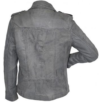 German Wear Lederjacke Trend 415J grau Damen Lederjacke Jacke aus Lamm Nappa Leder Grau