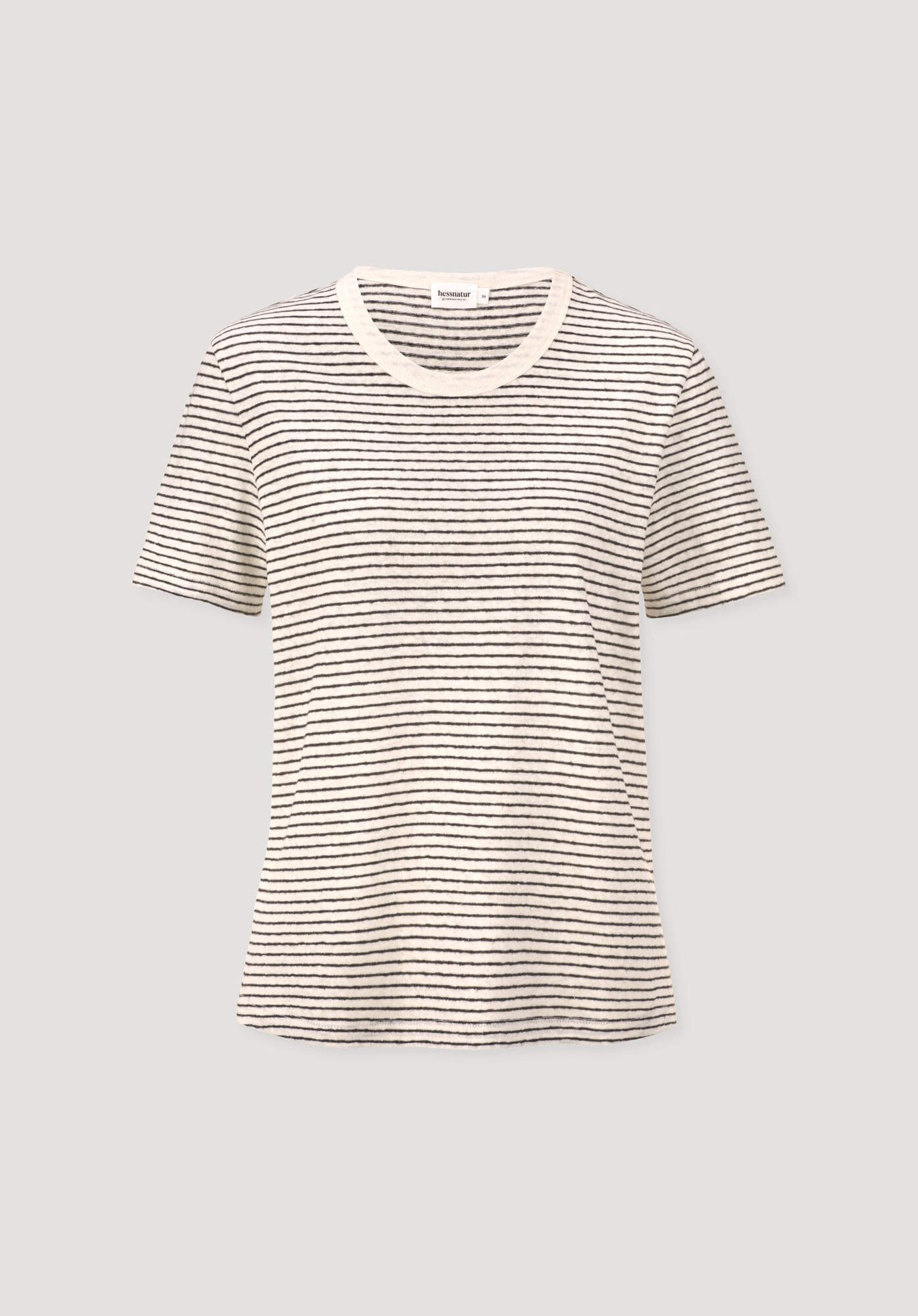 Hessnatur T-Shirt aus Leinen mit reiner Bio-Baumwolle (1-tlg)