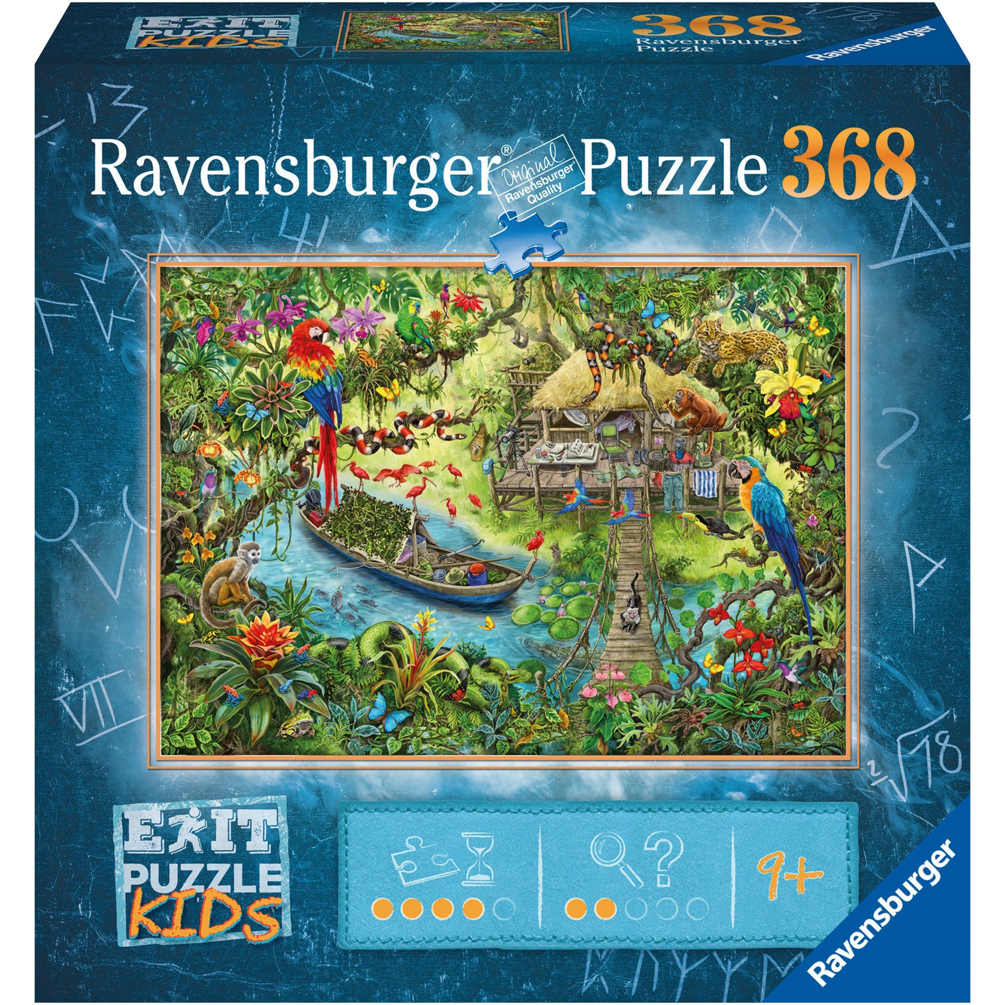 Ravensburger Puzzle EXIT Puzzle Kids - Die Dschungelexpediton, 368 Puzzleteile