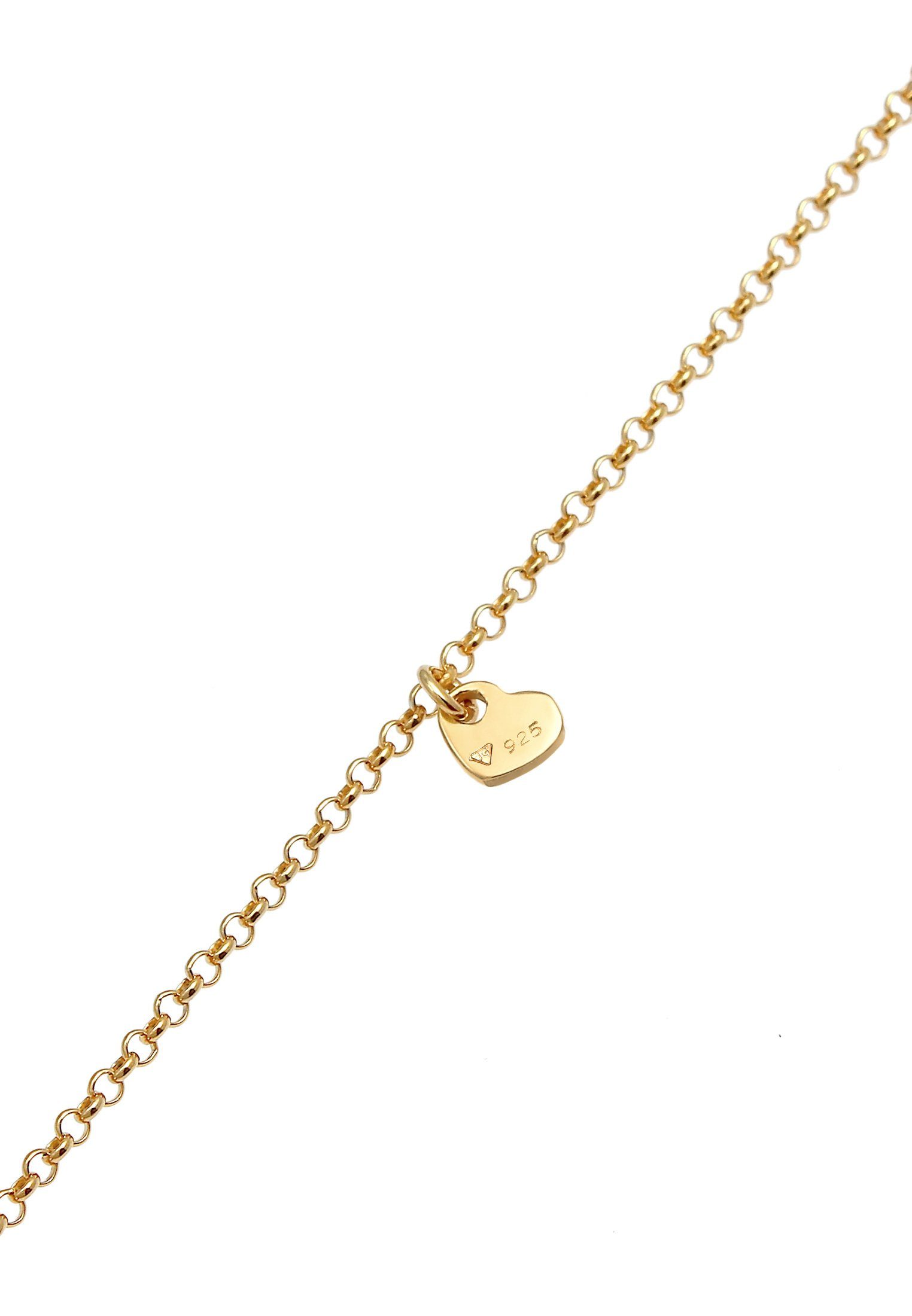 Herz Gold Erbskette Romantik Armband Elli Silber Liebe 925