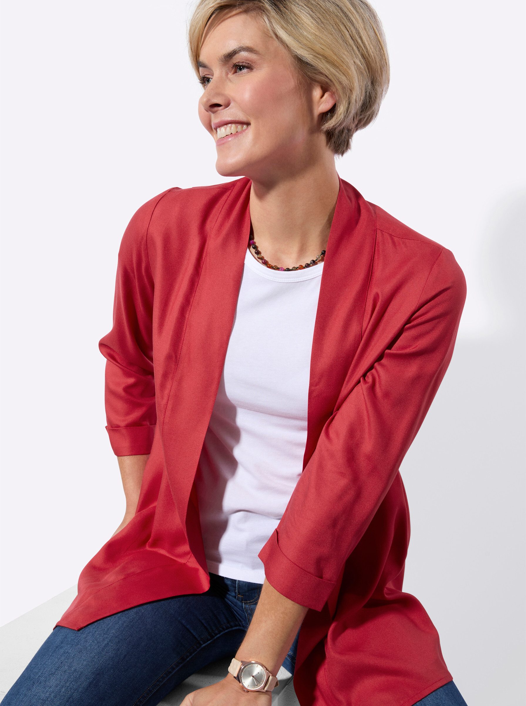 Witt Blusenblazer Blusenjacke 3/4-Arm