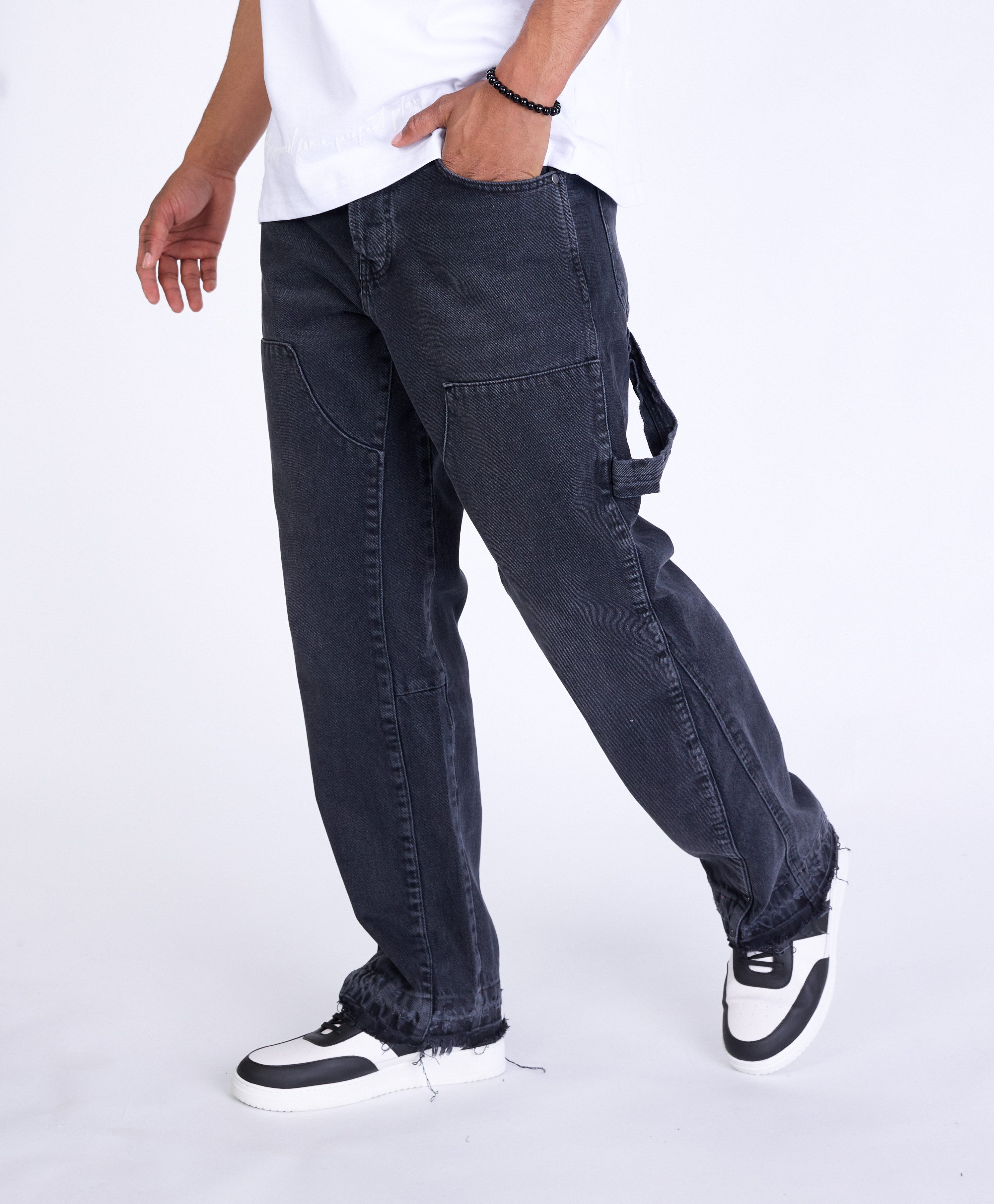 Denim Distriqt Workerjeans Lässige Double Knee Baggy Worker Jeans günstig online kaufen