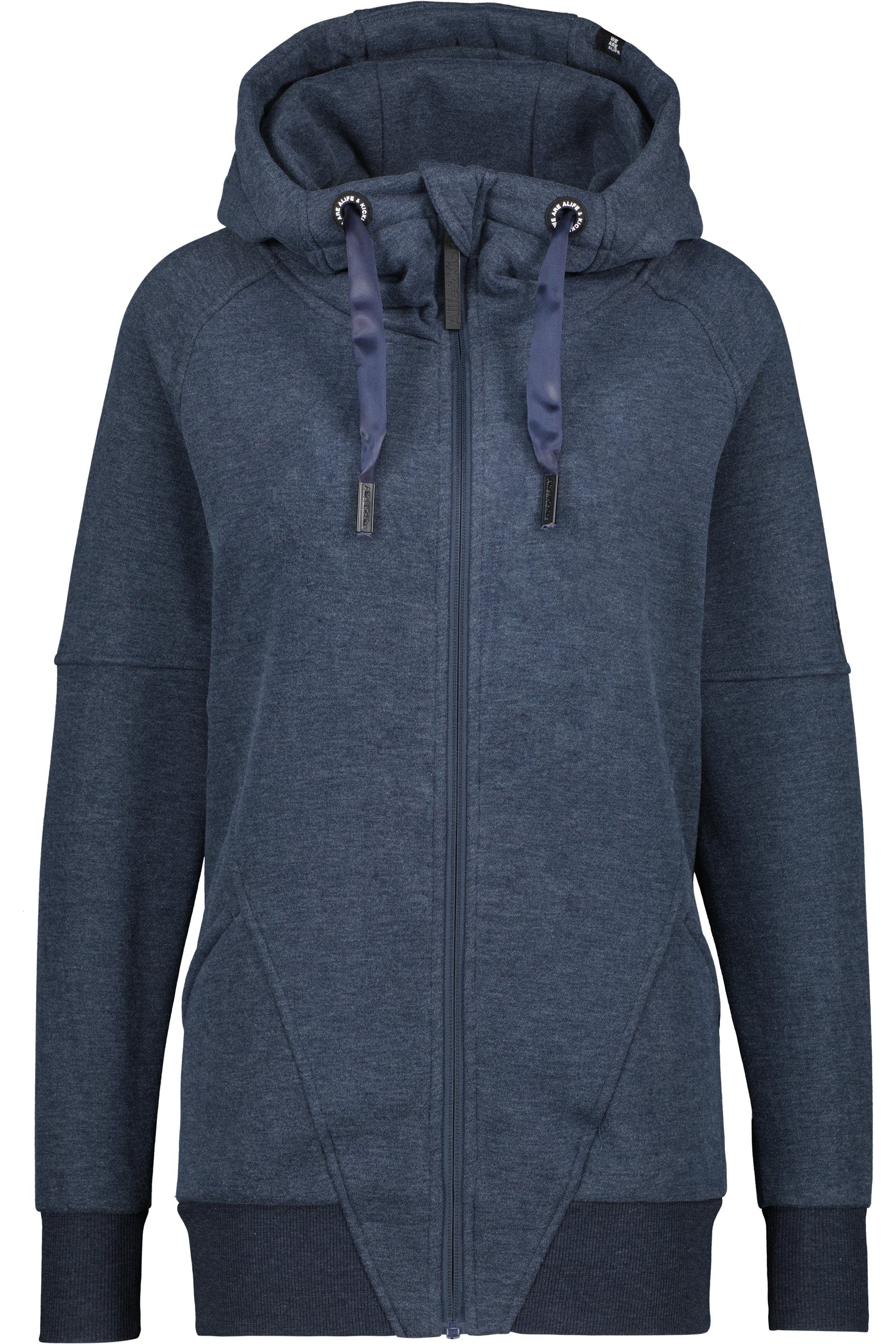 & MariaAK Damen Sweatjacke A Sweatjacket Alife Kapuzensweatjacke melange Kapuzensweatjacke, Hooded Kickin marine