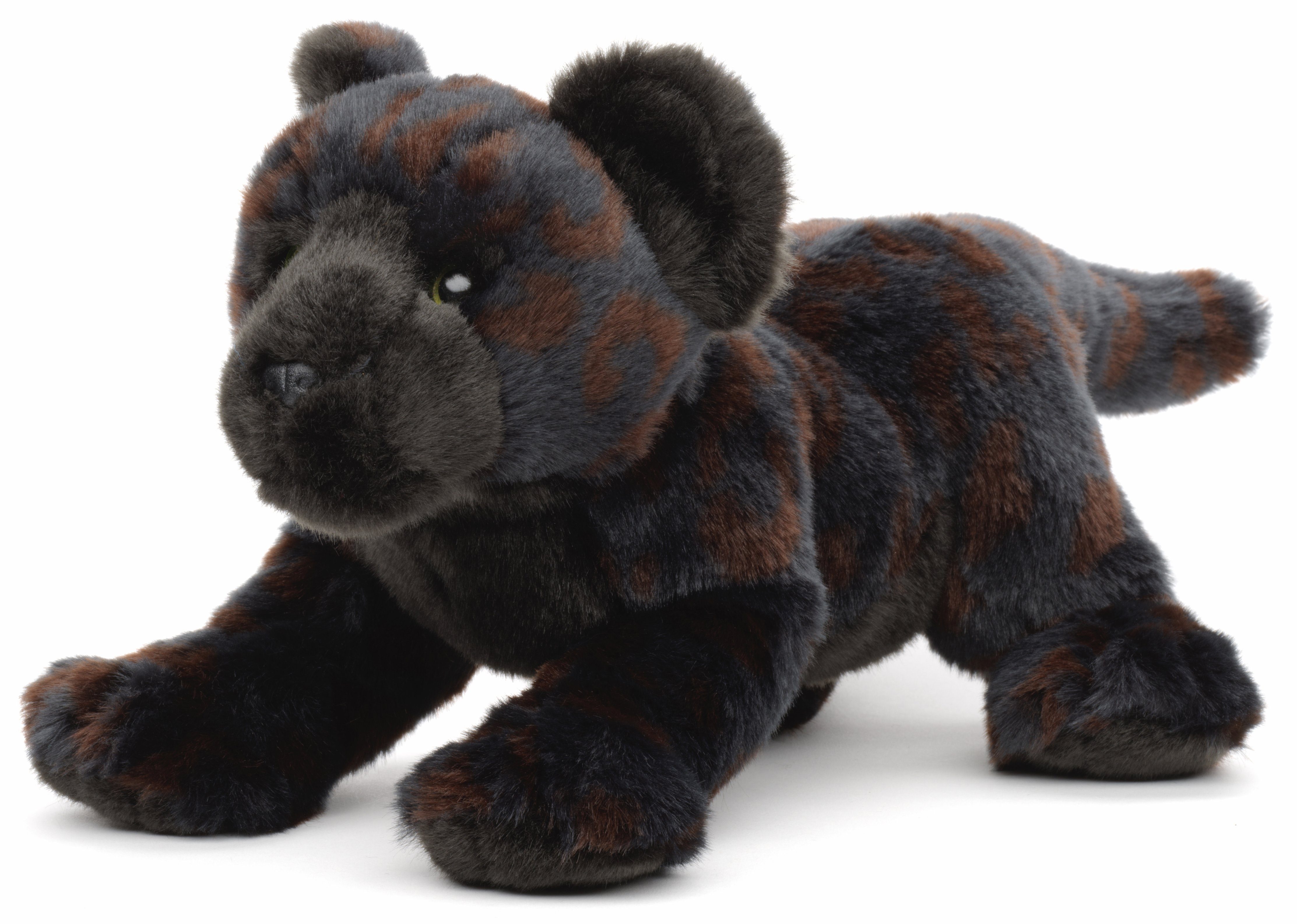 Uni-Toys Kuscheltier Schwarzer (Länge) 100 Panther, recyceltes - zu % Füllmaterial 31 - cm sitzend Plüschtier