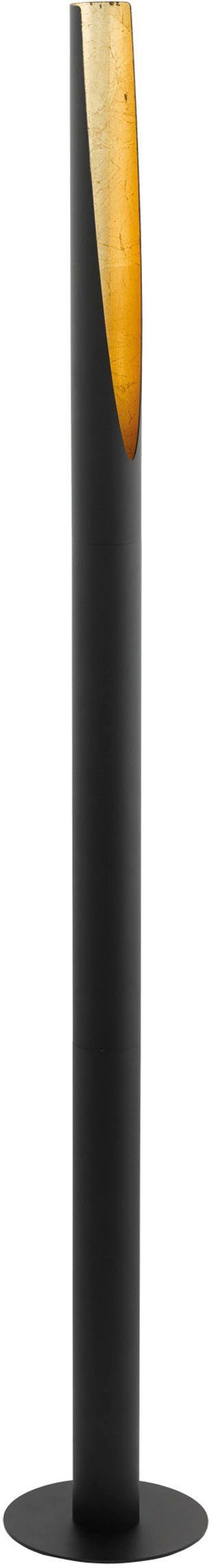 EGLO LED Stehlampe BARBOTTO, LED wechselbar, Warmweiß, schwarz, gold / Ø6 x H137 cm / inkl. 1 x GU10 (je 4,5W) / warmweiß