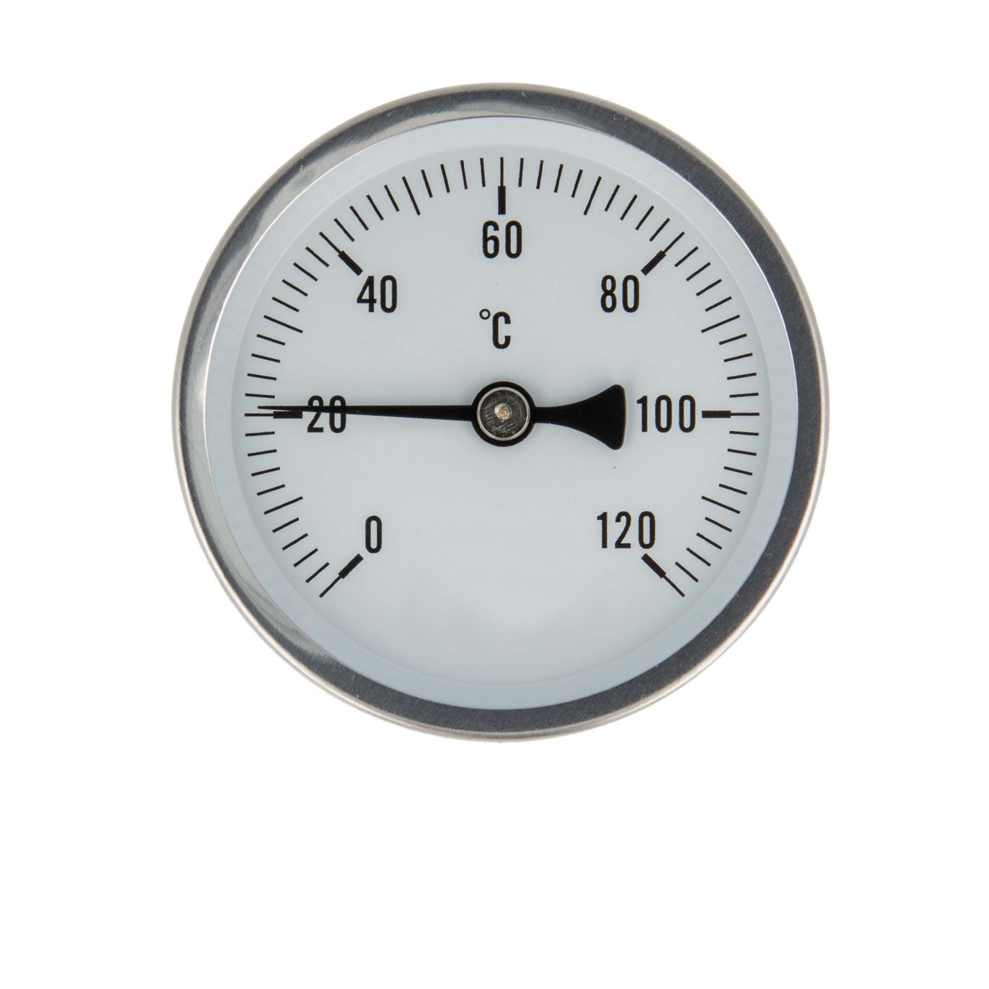 tecuro Heizkörper Bi-Metall Anlegethermometer 0 - 60°C - 120°C Metallausführung