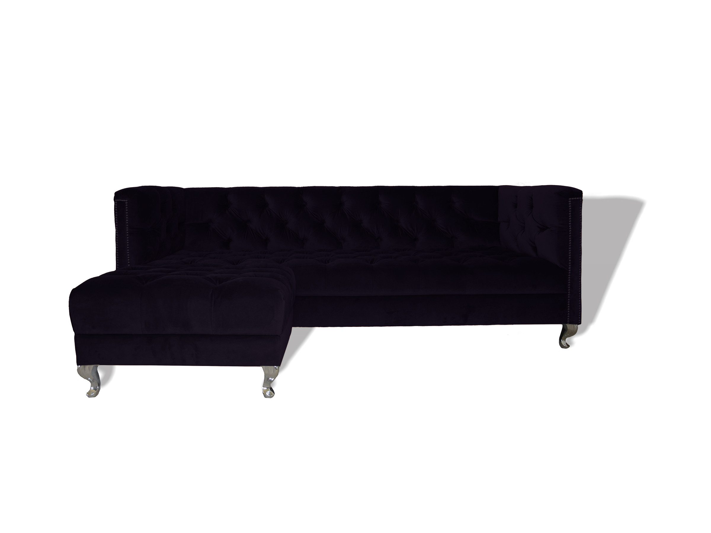 JVmoebel Chesterfield-Sofa Chesterfield Sofa Lila Designer Couch Polster Garnitur SLIII №10, 2 Teile, Made in Europe