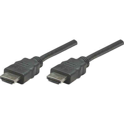 MANHATTAN Manhattan HDMI Anschlusskabel HDMI-A Stecker, HDMI-A Stecker 1.00 m Sc HDMI-Kabel, (1.00 cm)