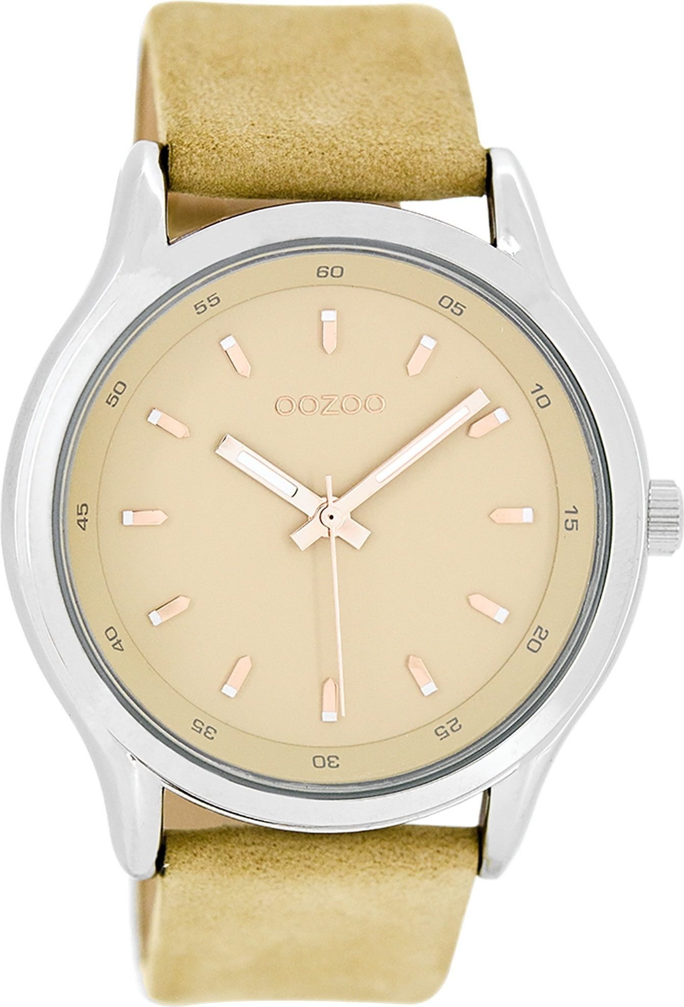 Quarzuhr Oozoo Damen Armbanduhr gelb Analog