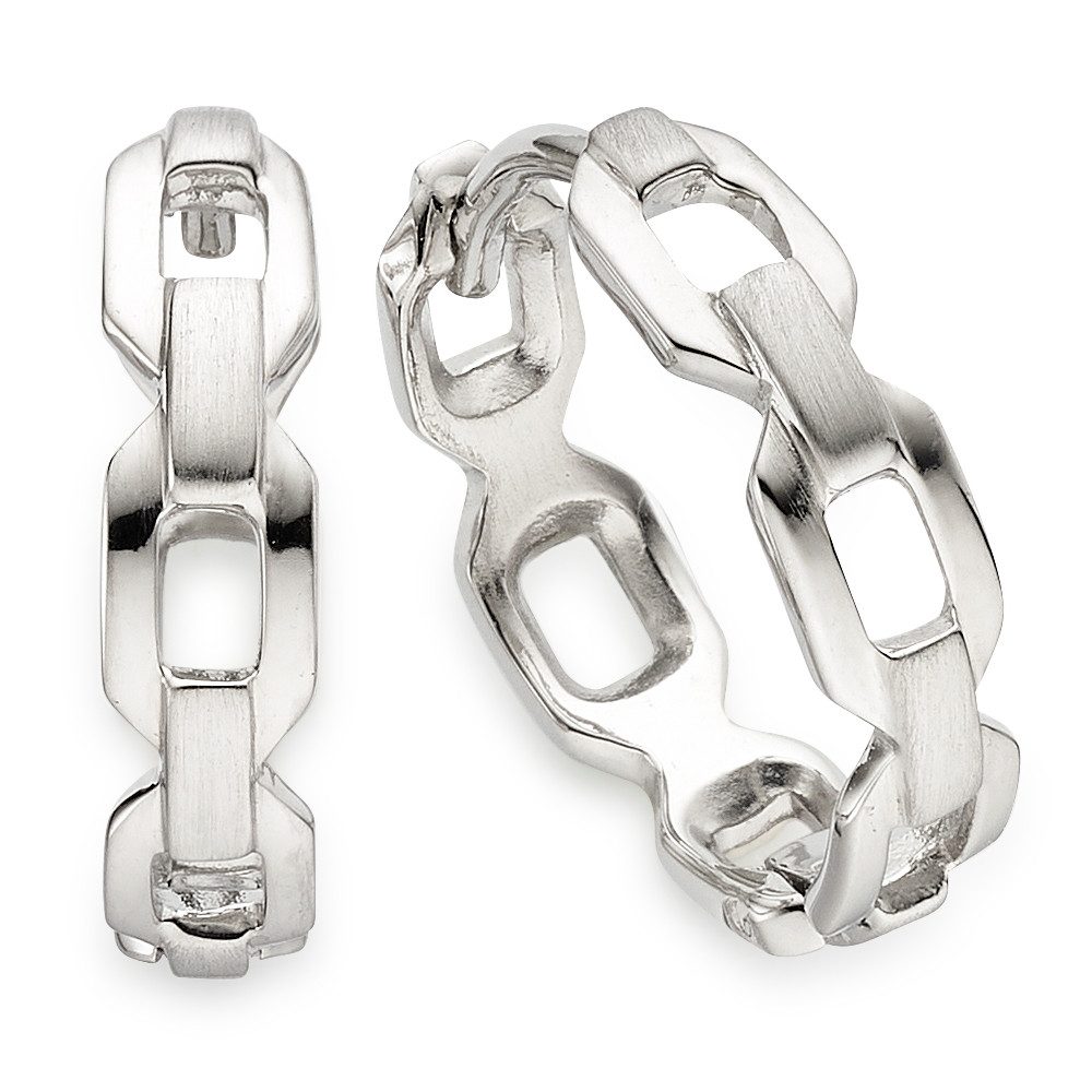 Firetti Paar Creolen Schmuck, Geschenk, Creolen Silber rhodiniert