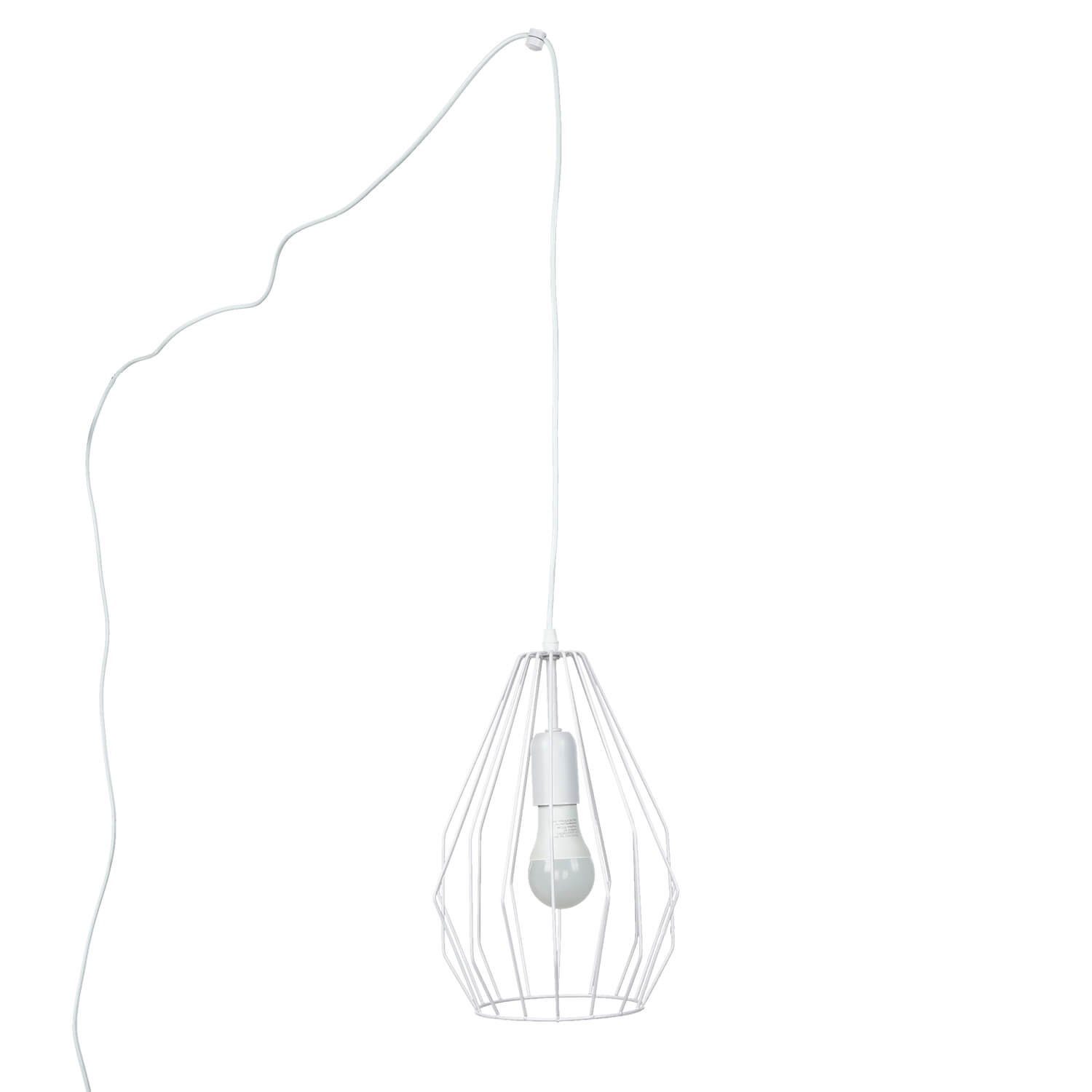 Licht-Erlebnisse Pendelleuchte BRICK, ohne Leuchtmittel, Hängeleuchte Weiß E27 verstellbar XXL Holz Metall Modern Hängelampe