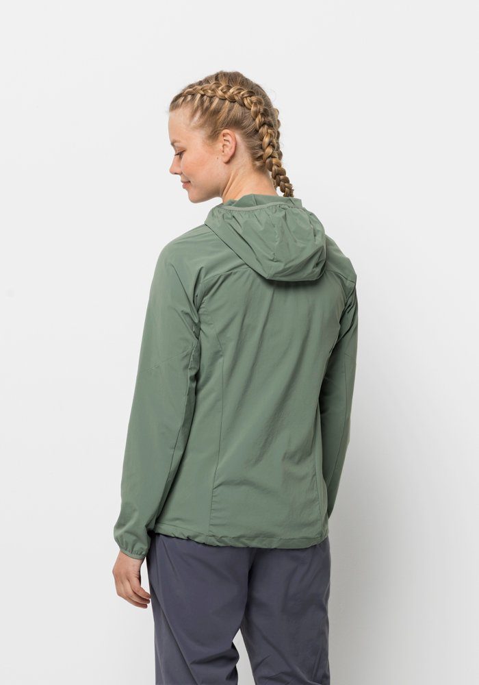 picnic-green Jack W Wolfskin PRELIGHT OVERHEAD Softshelljacke