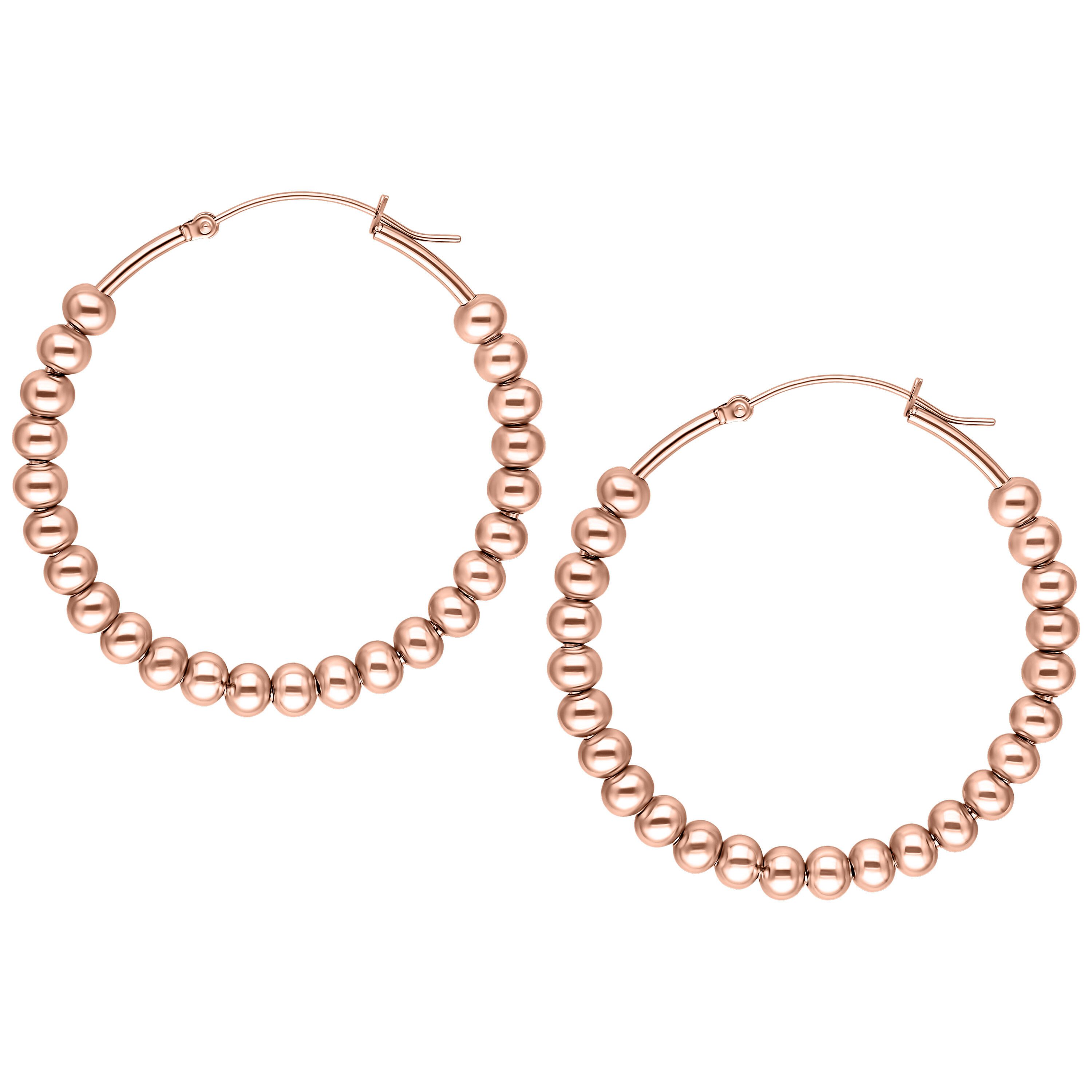 Paar Ohrhänger Bubble Hoops - Roségold