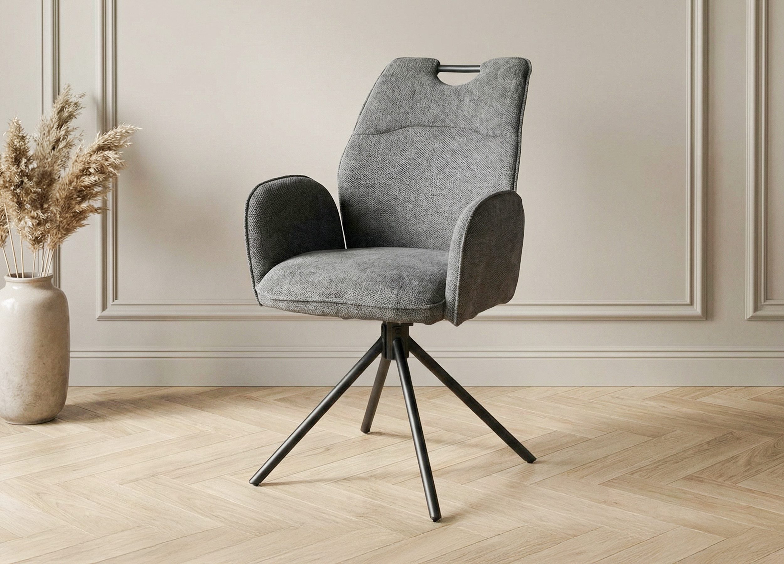 Massivart® Polsterstuhl drehbar 360 Grad, Esszimmerstuhl mit Armlehnen, »CA günstig online kaufen