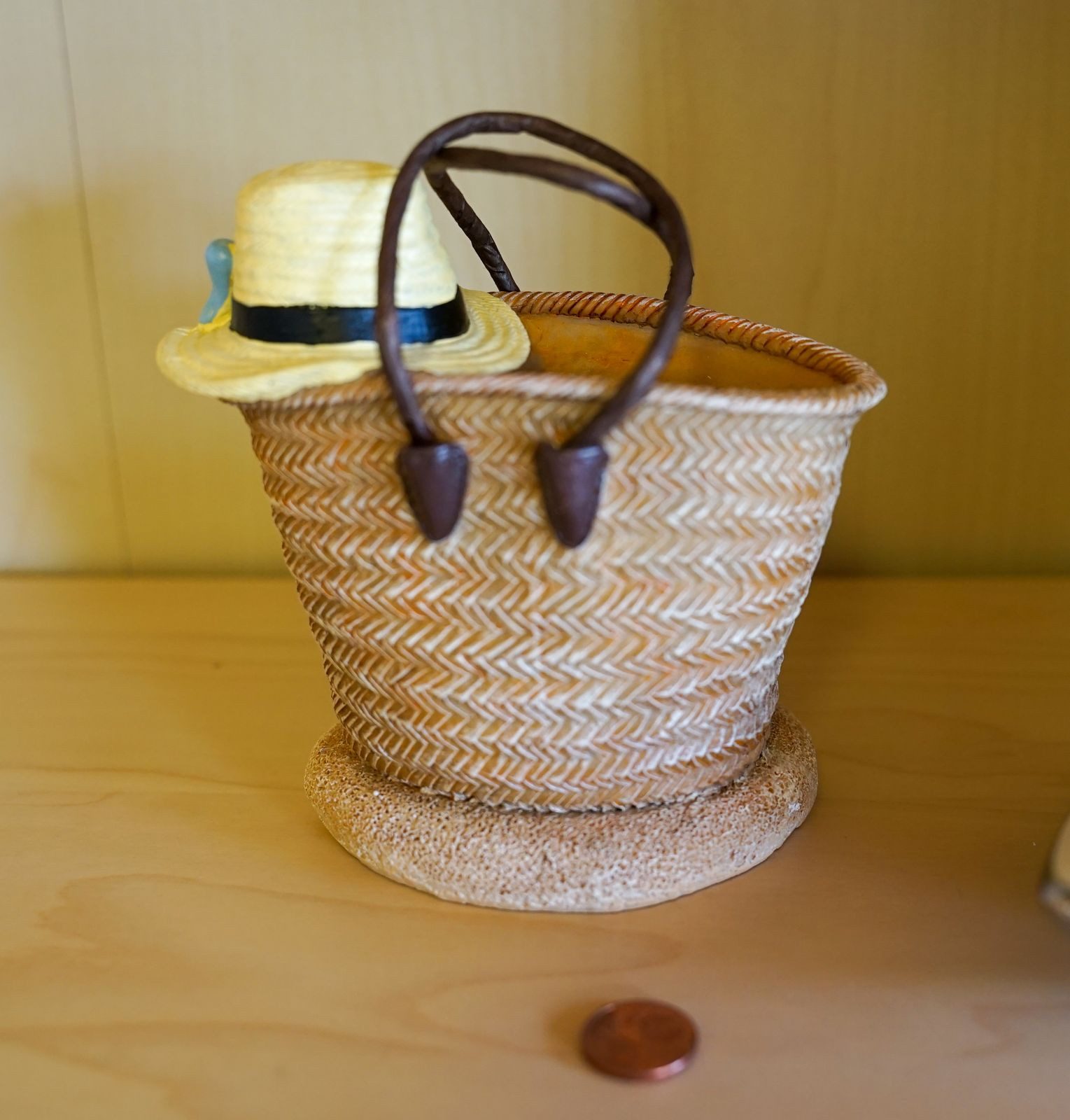 Kremers Schatzkiste Spardose Urlaubskasse Strandtasche handbemalt Sparbüchse 15 cm Urlaub