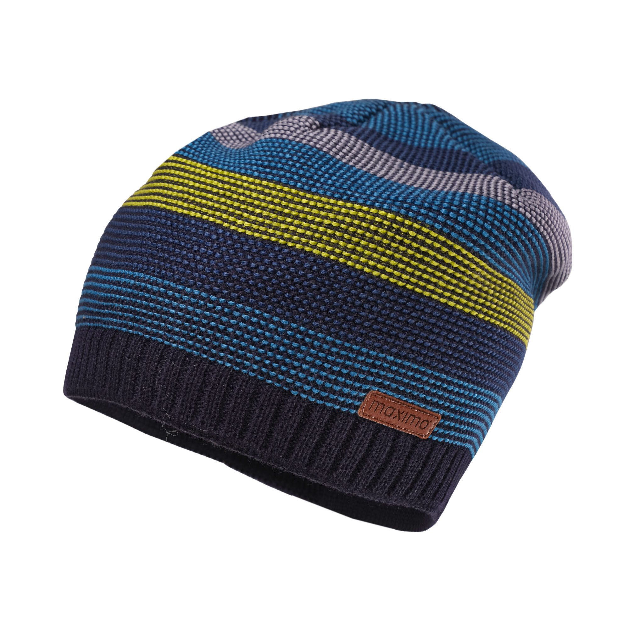 MAXIMO Strickmütze KIDS-Beanie randlos Blockringel LL (1-St)