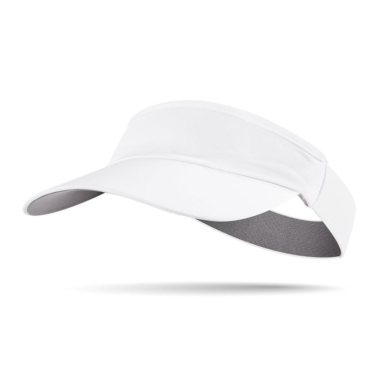 LuxusKollektion Sonnenhut Visor Frottee Stirnband Schweißaufnehmbar Sport Einheitsgröße Weiß